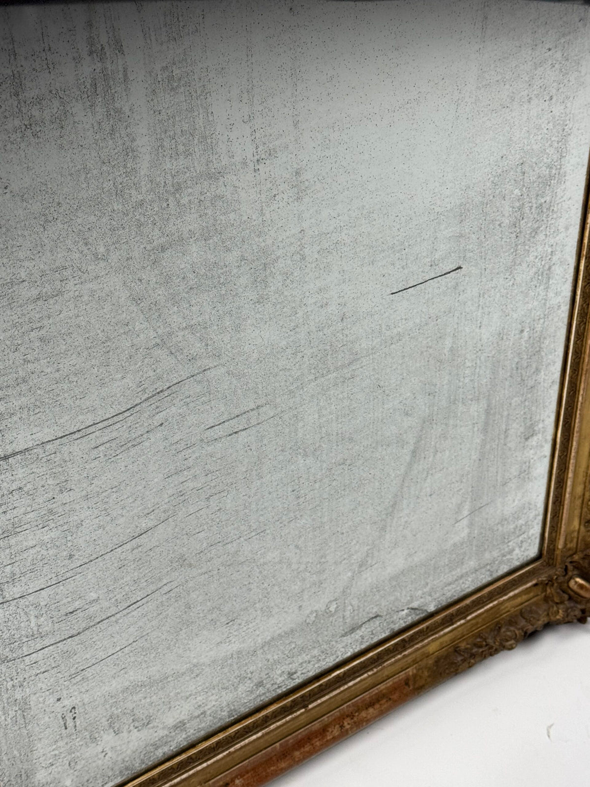 French Gilt Mirror with Weathered Glass, 19th Century, photo 14
