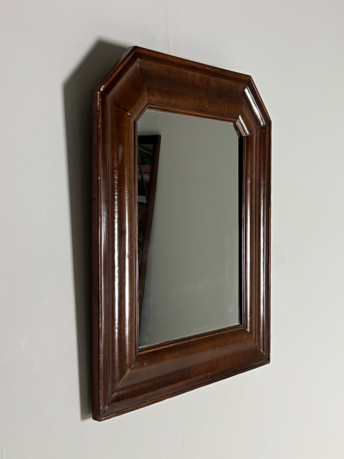Dutch Mirror with Veneered Wide Frame, 19th Century, photo 1