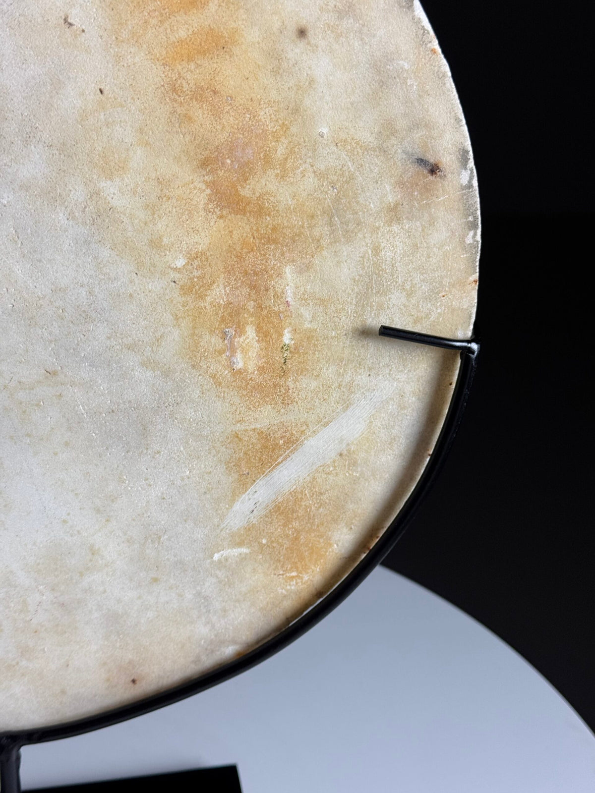 19th Century White Carrara Marble Portrait Medallion on Stand, photo 11