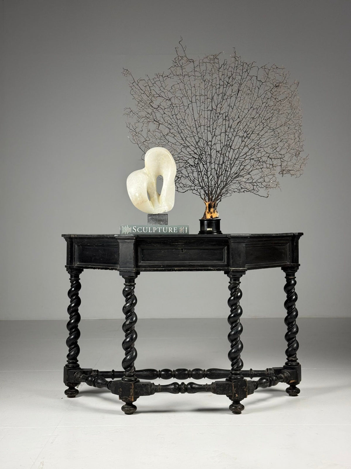 Black Painted French Console Table, Mid 19th Century, photo 10
