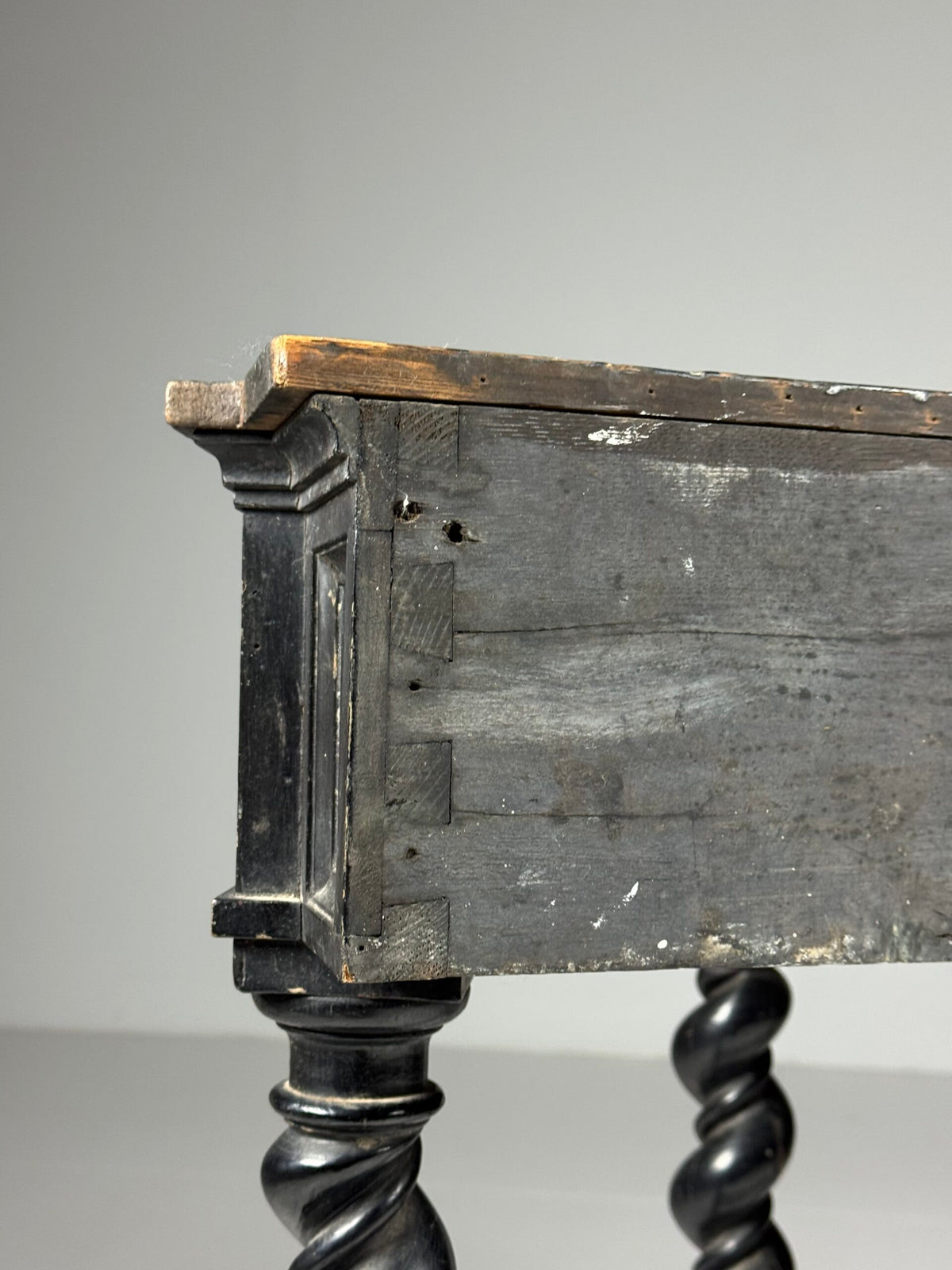 Black Painted French Console Table, Mid 19th Century, photo 4