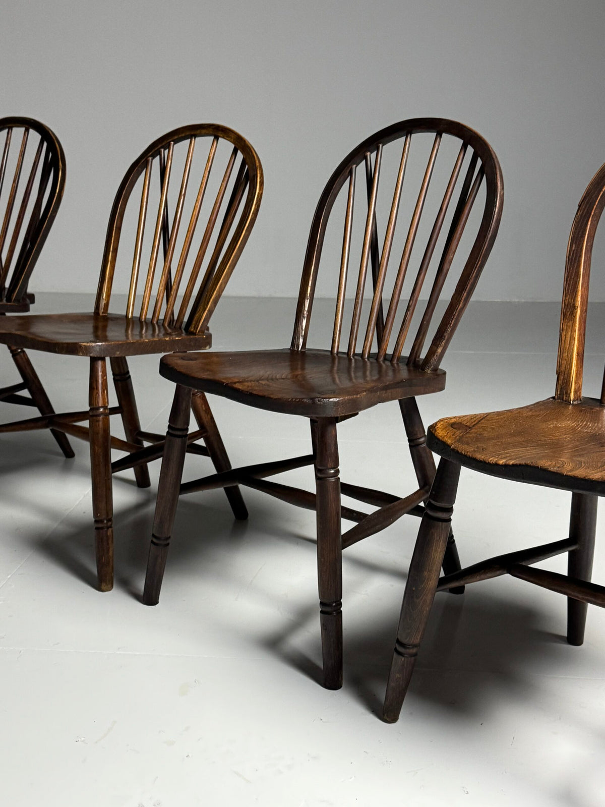 Set of Four Oak Windsor Dining Chairs, Early 20th Century, photo 1