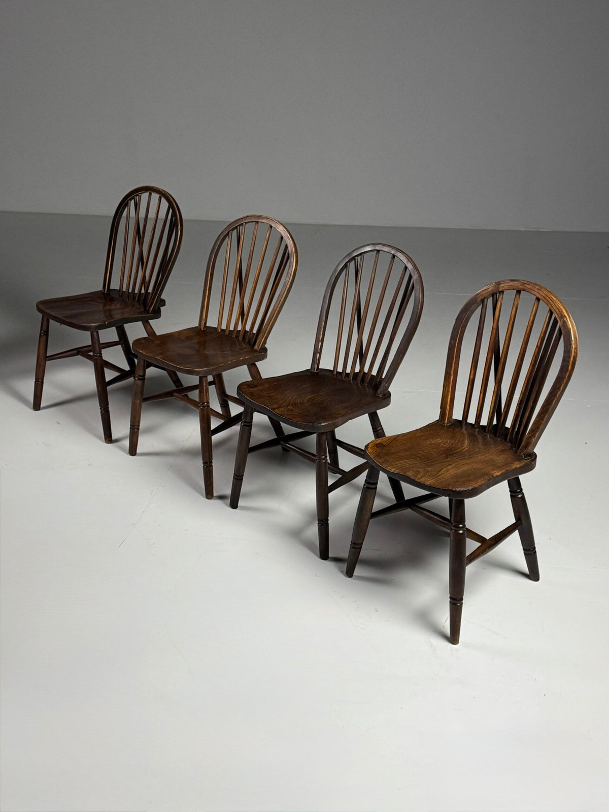 Set of Four Oak Windsor Dining Chairs, Early 20th Century, photo 10