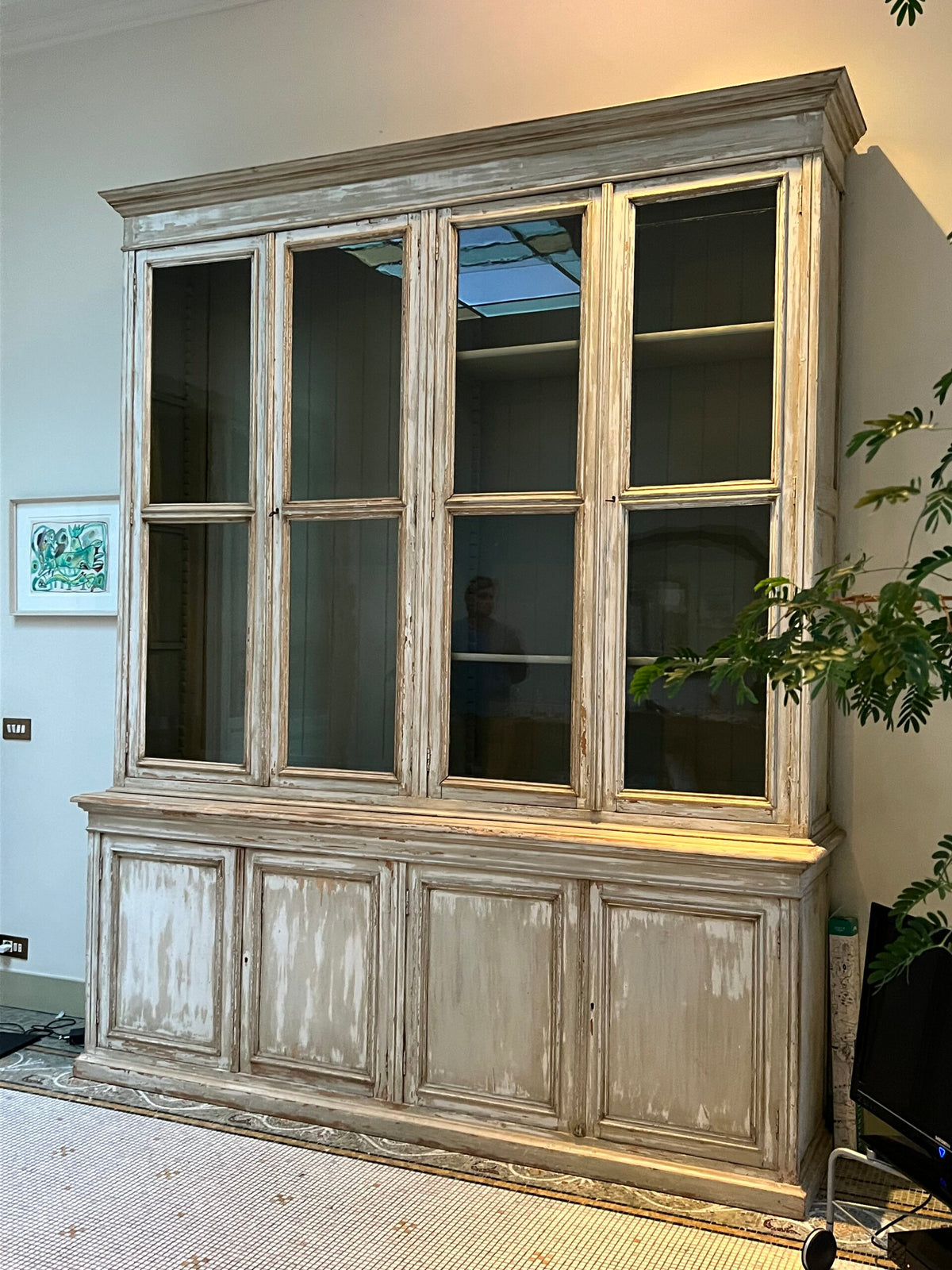Giant Weathered Library Bookcase from Near Brussels, photo 4