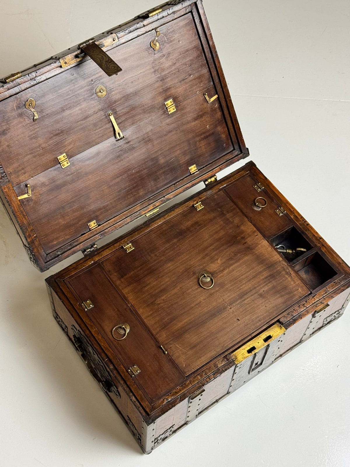 English Strongbox with Asian Interior and Double Bottom, c. 1700, photo 28