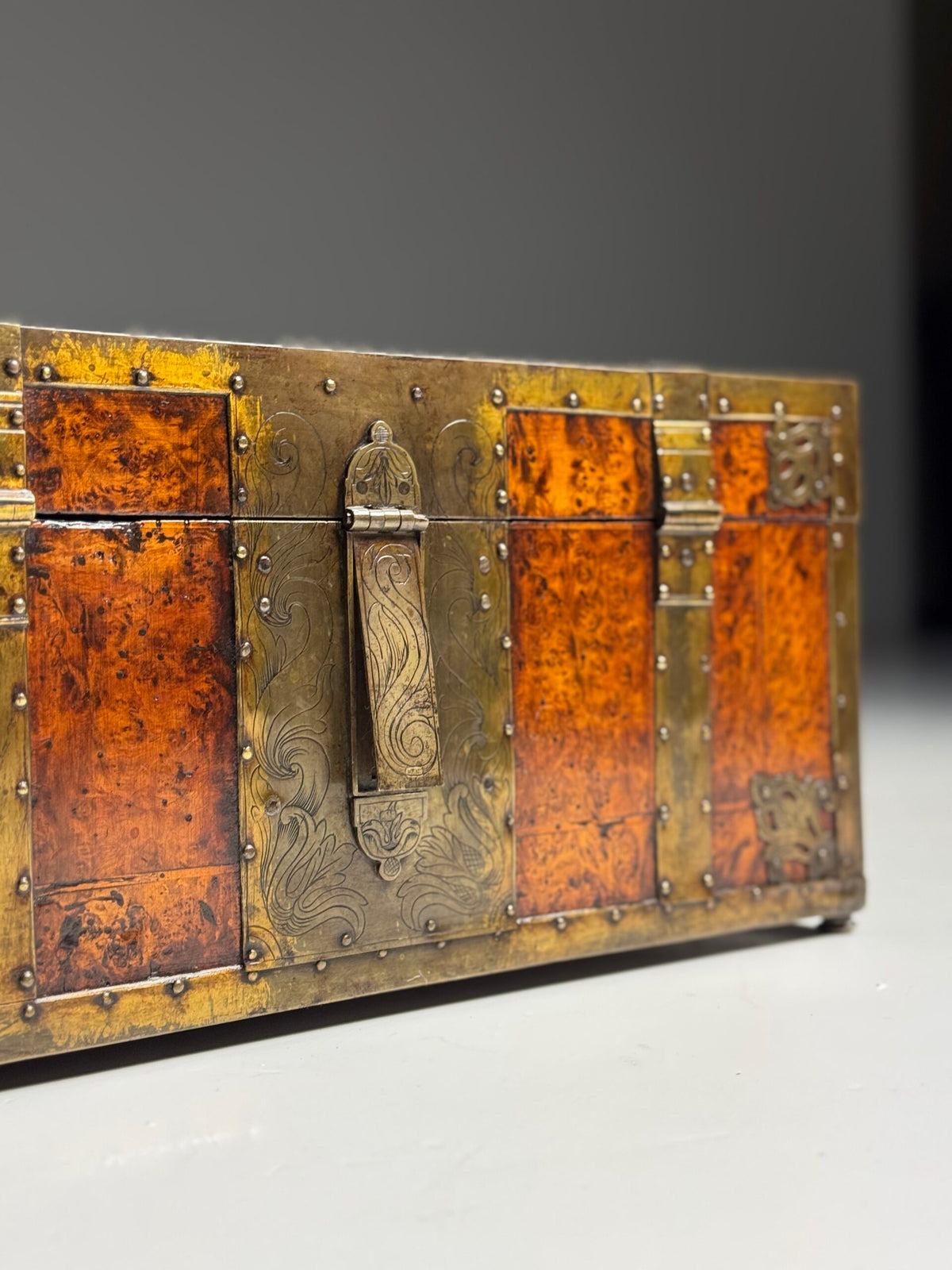 English Strongbox with Asian Interior and Double Bottom, c. 1700, photo 12