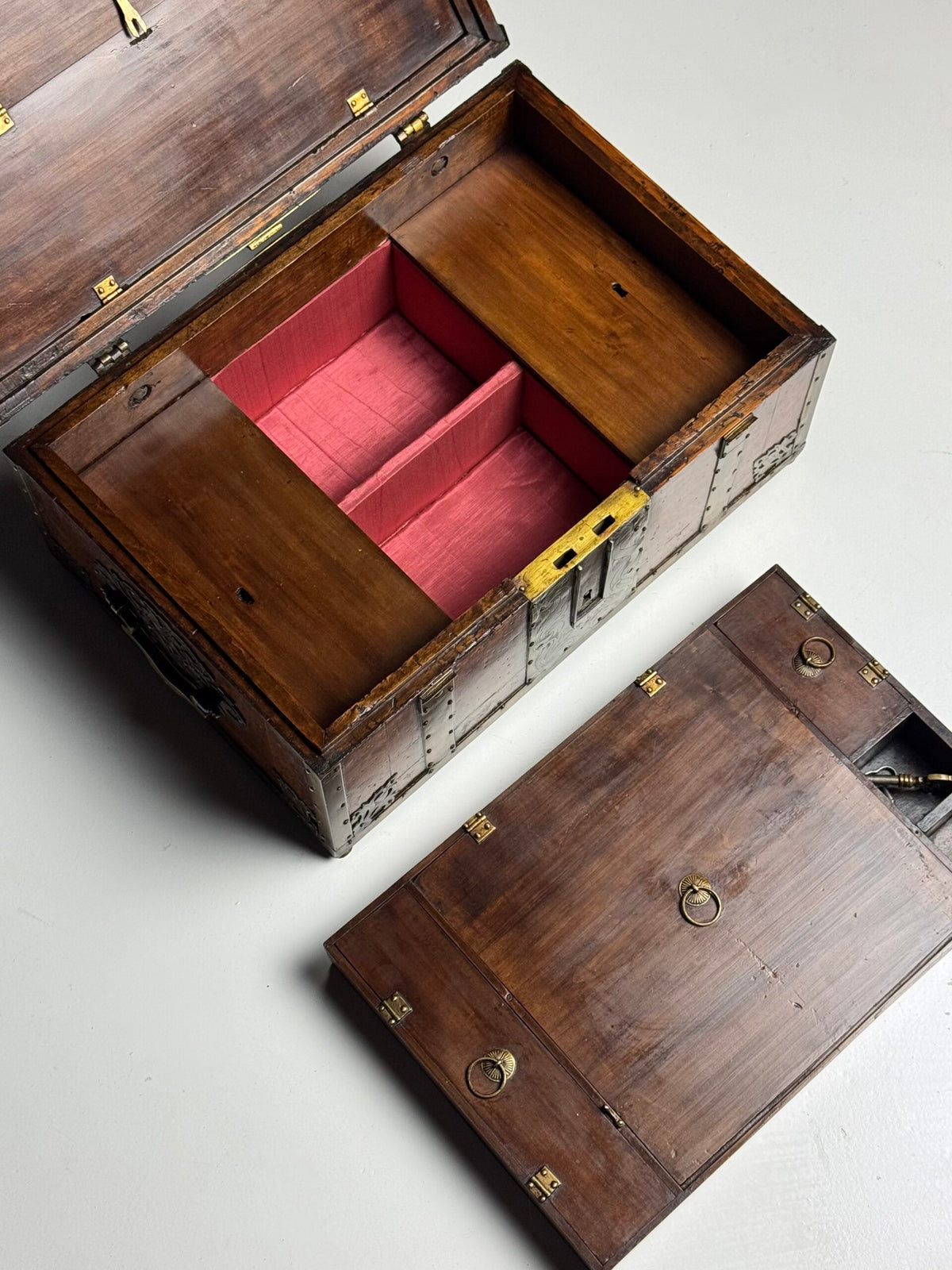 English Strongbox with Asian Interior and Double Bottom, c. 1700, photo 25