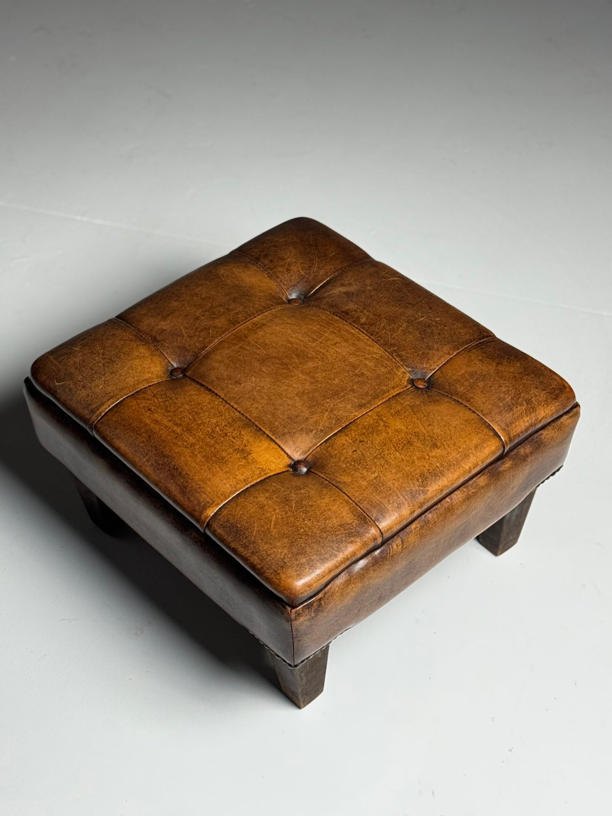 Tufted Sheepskin Pouf or Footstool, photo 15