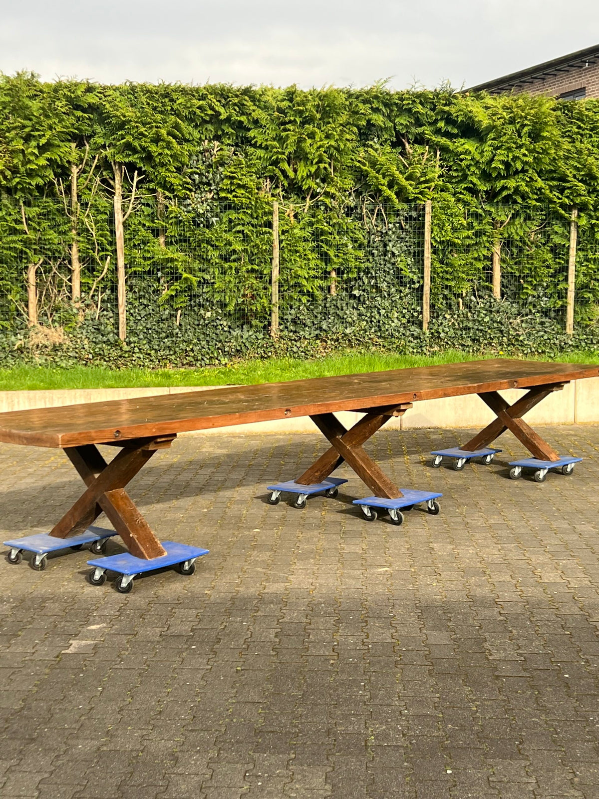 Monumental Oak Refectory Table, 603 cm, Belgium c. 1915, photo 4