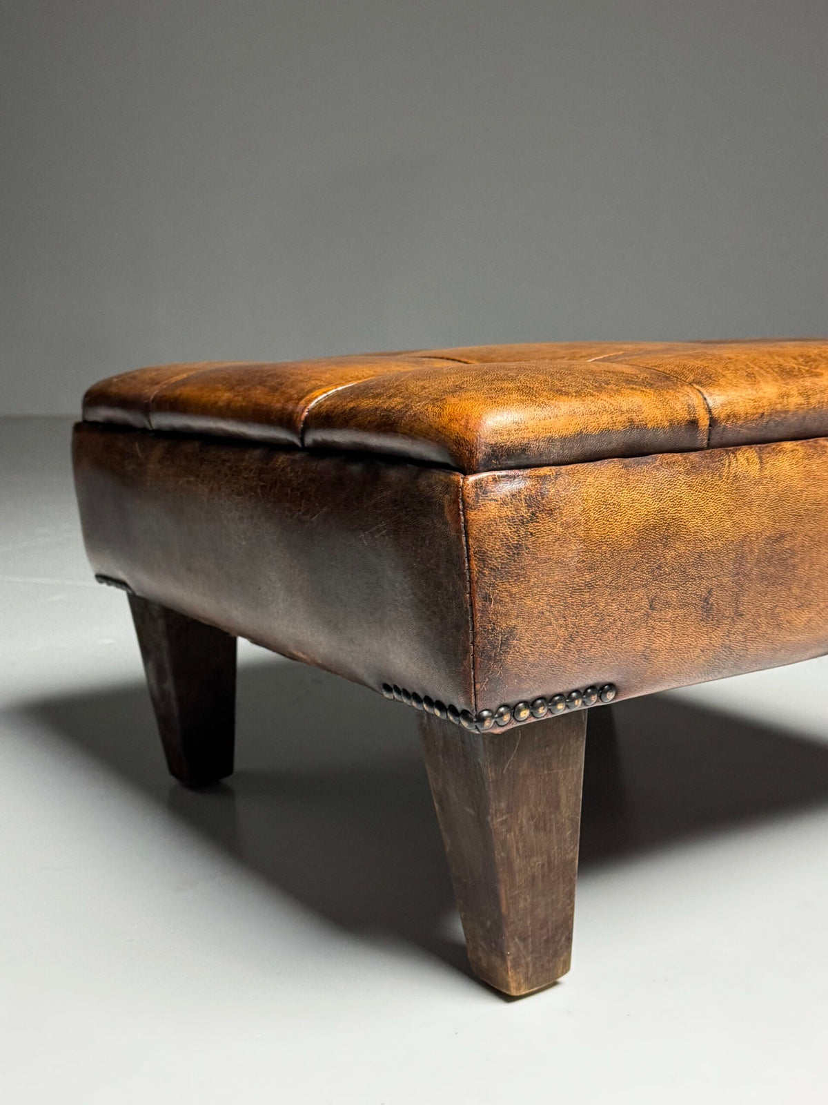 Tufted Sheepskin Pouf or Footstool, photo 11