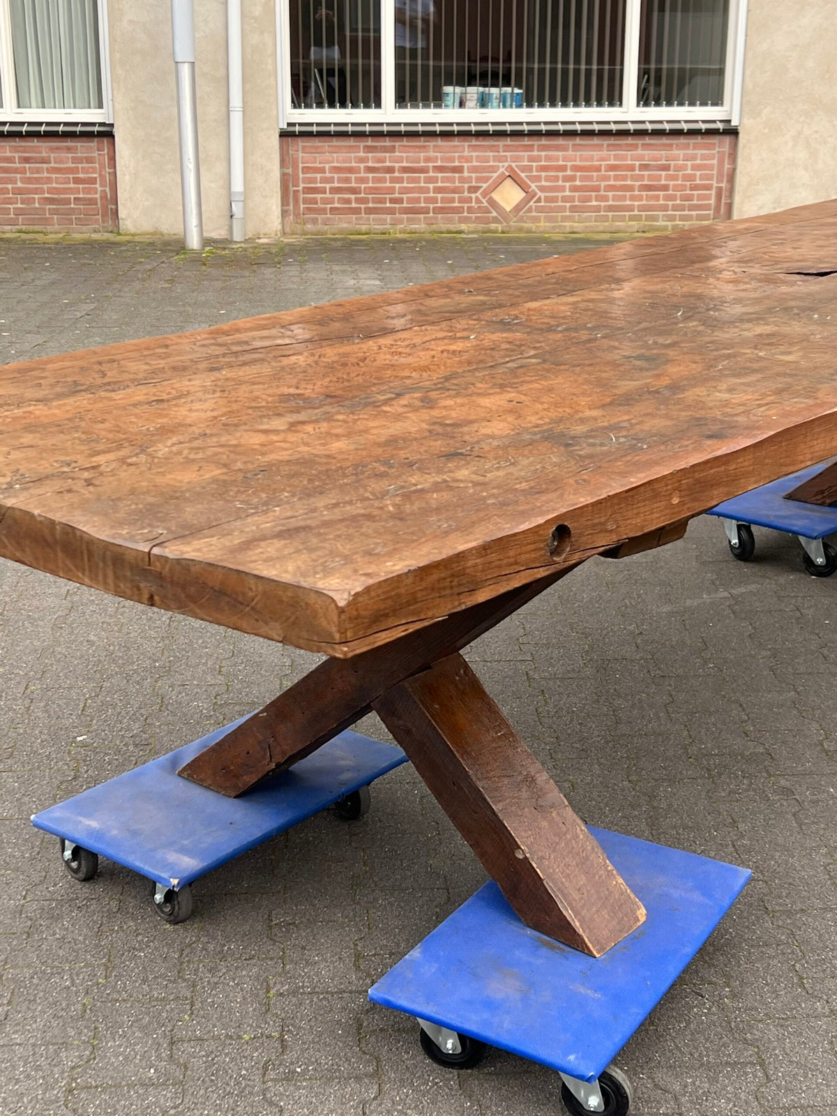 Monumental Oak Refectory Table, 603 cm, Belgium c. 1915, photo 7