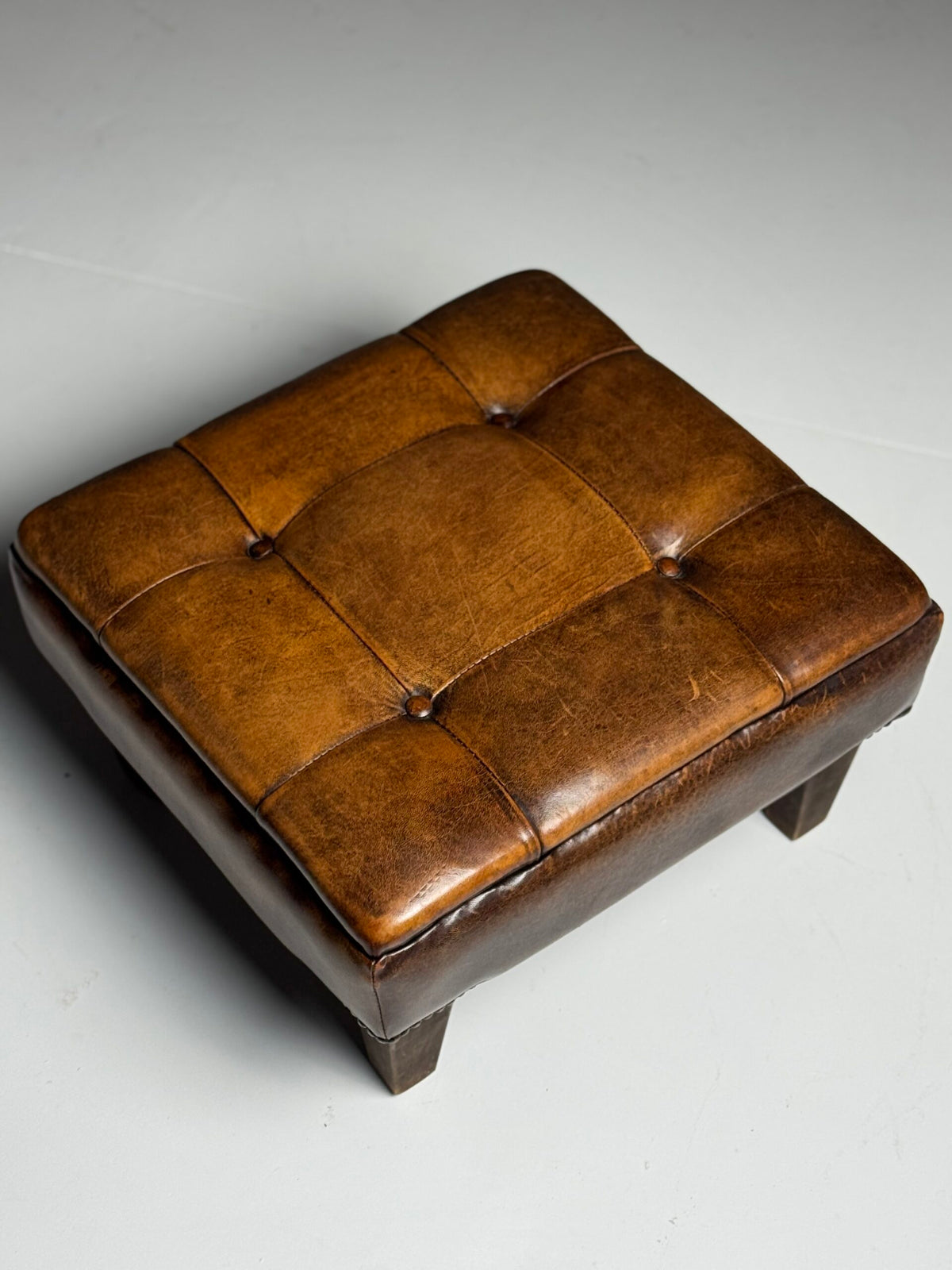 Tufted Sheepskin Pouf or Footstool, photo 3