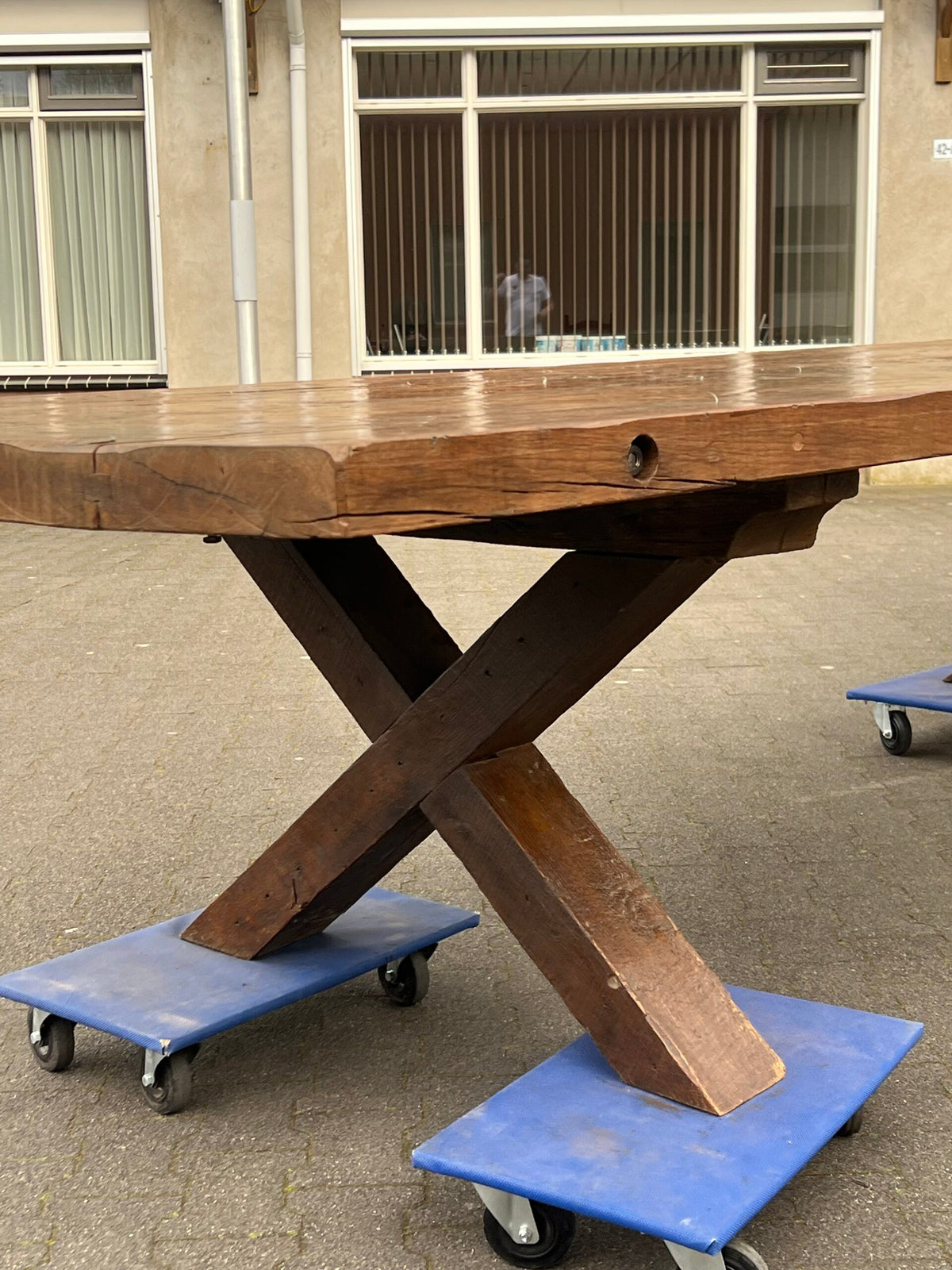 Monumental Oak Refectory Table, 603 cm, Belgium c. 1915, photo 8