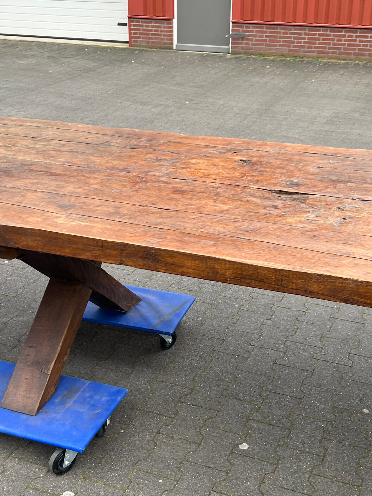 Monumental Oak Refectory Table, 603 cm, Belgium c. 1915, photo 14
