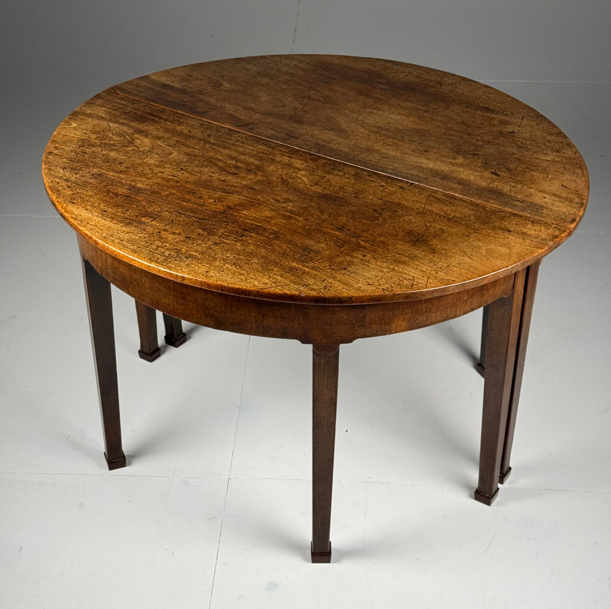 Pair of English Half Moon Side Tables, 19th Century, photo 1