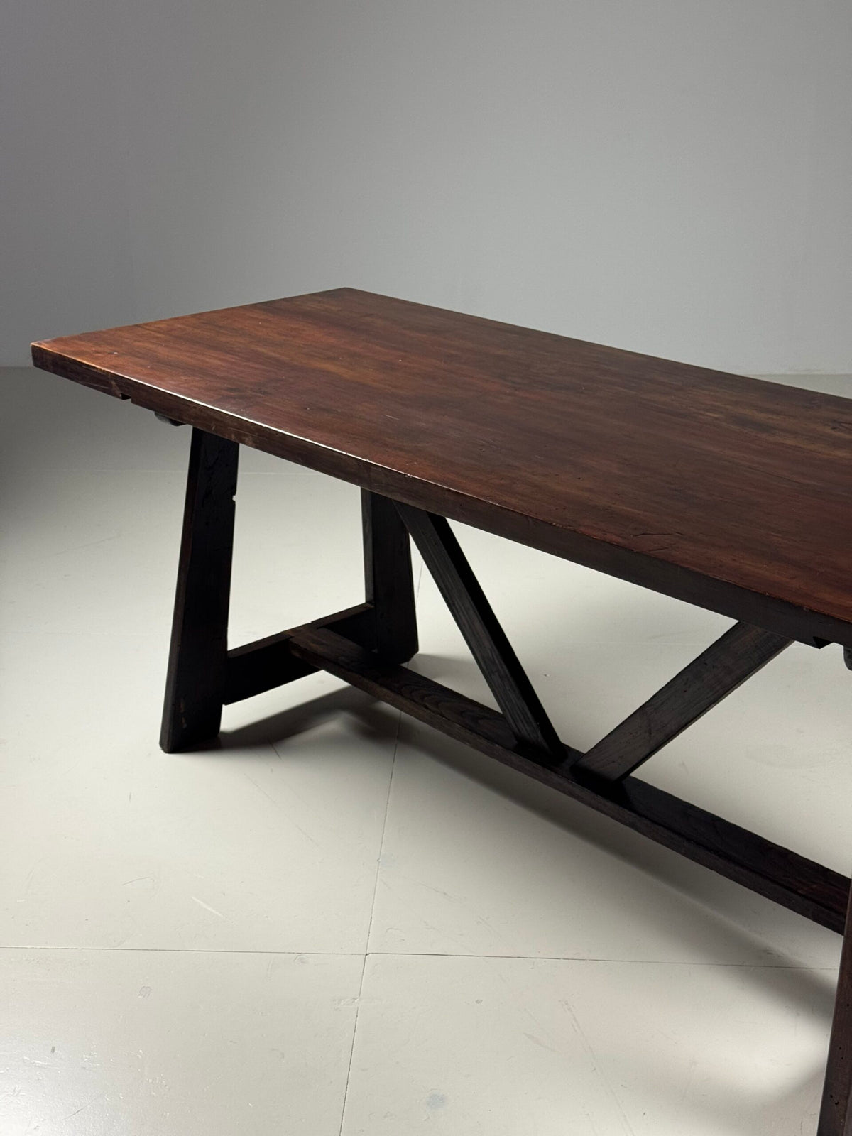 Italian Walnut Refectory Dining Table, Early 20th Century, photo 16