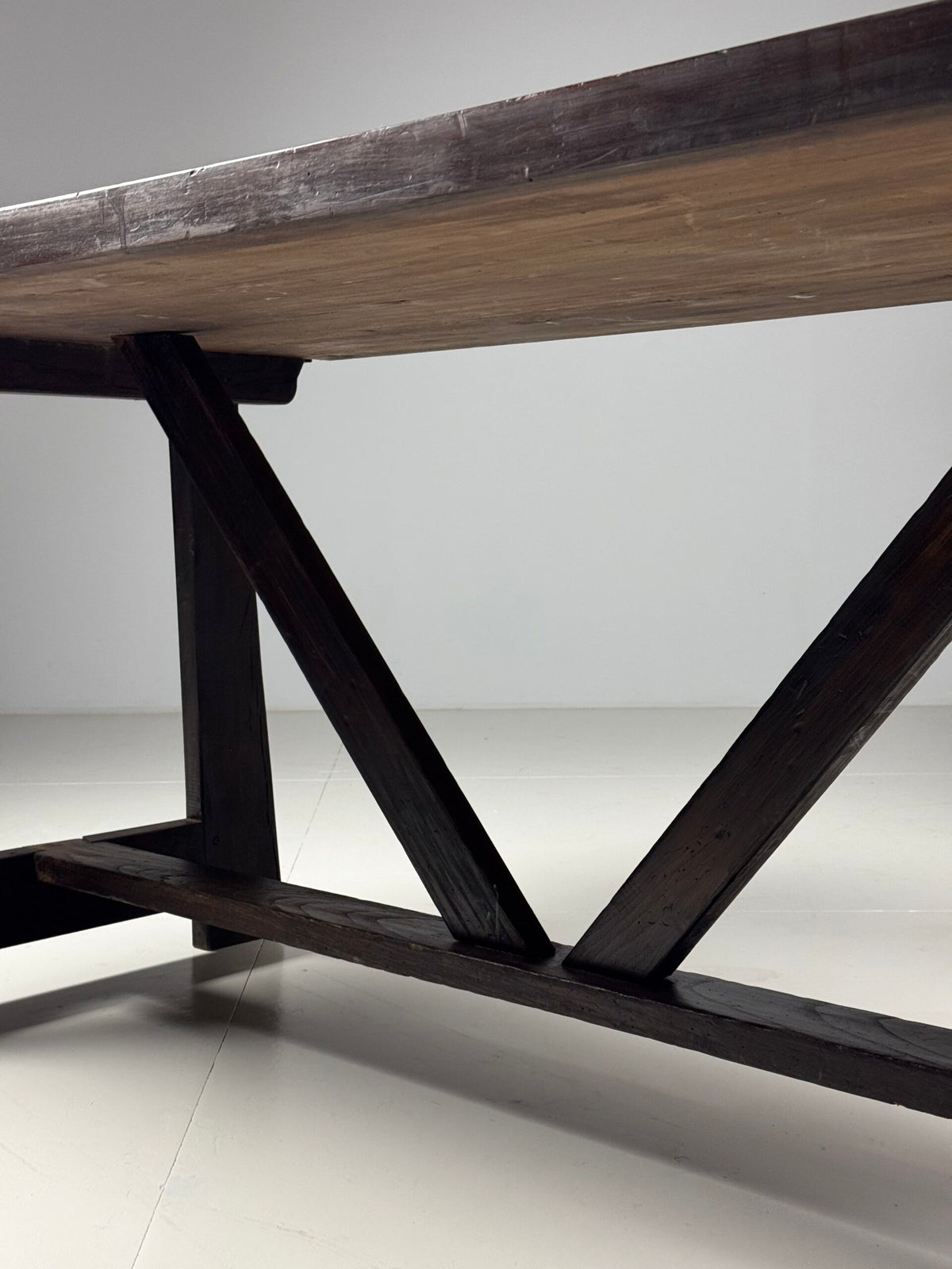 Italian Walnut Refectory Dining Table, Early 20th Century, photo 17