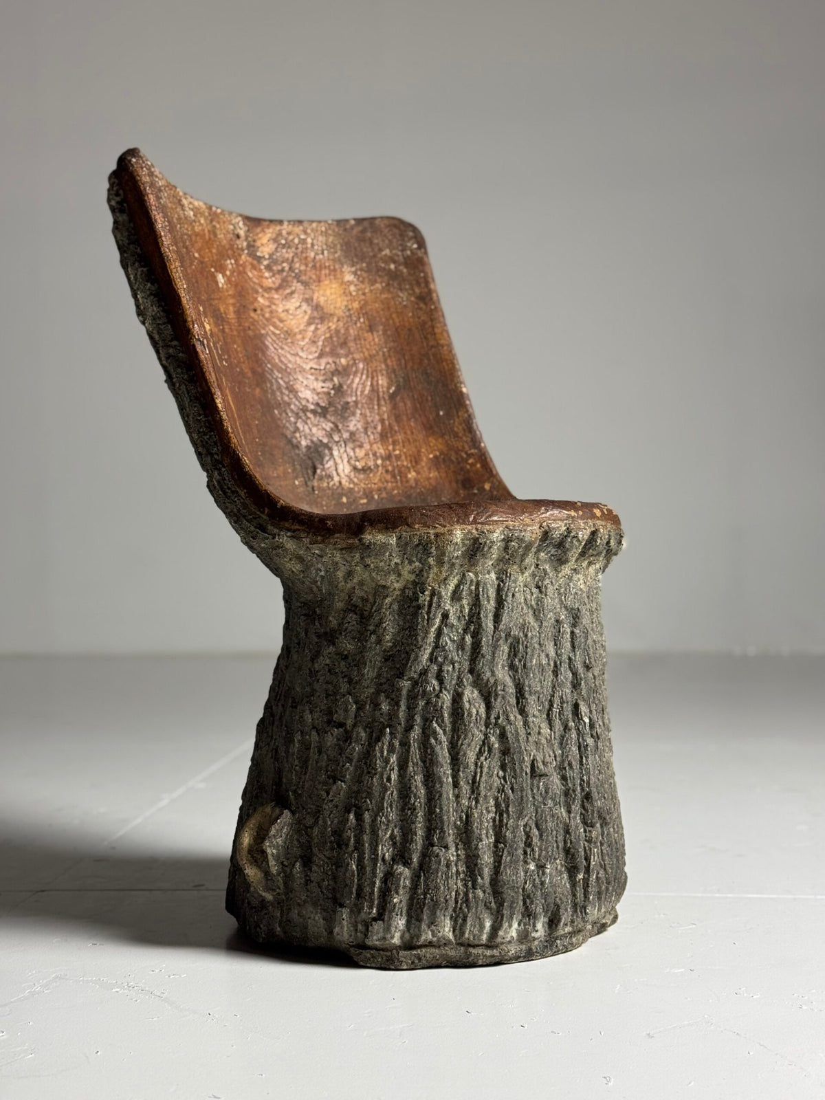 Set of Four Concrete Faux Bois Chairs, France, c. 1960, photo 7