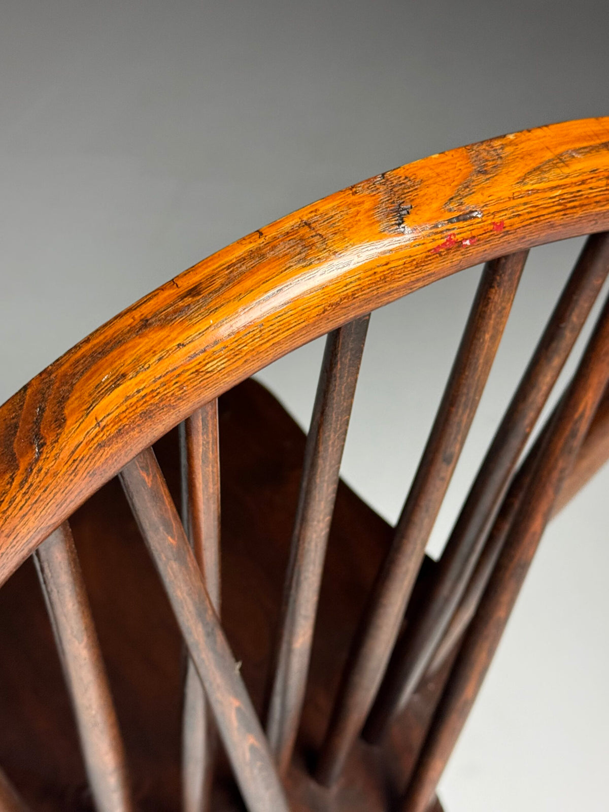Set of Four English Windsor Spindle Back Chairs, Early 20th Century, photo 9