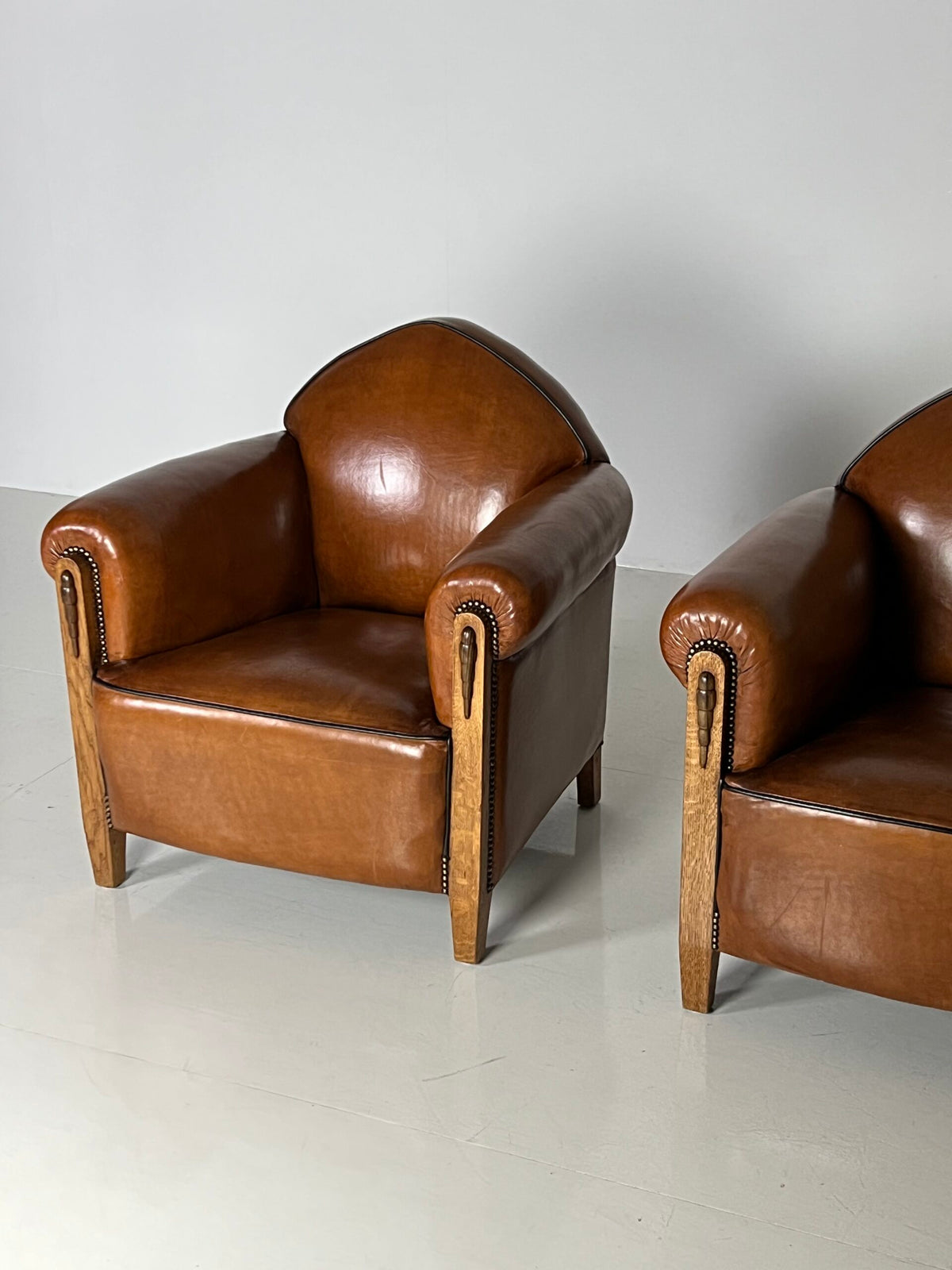 Pair of 1920s Art Deco Sheepskin Club Chairs, photo 21