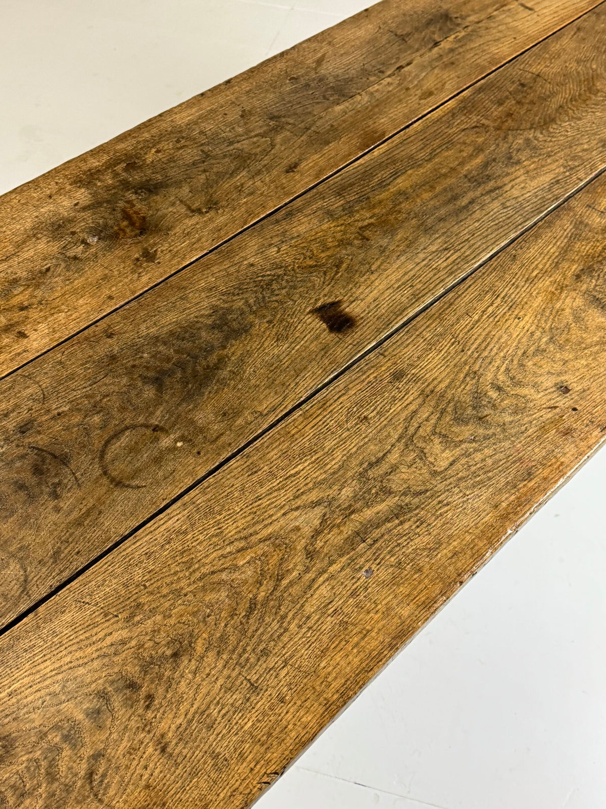 French Antique Farmhouse Dining Table with Extension Leaves, photo 13