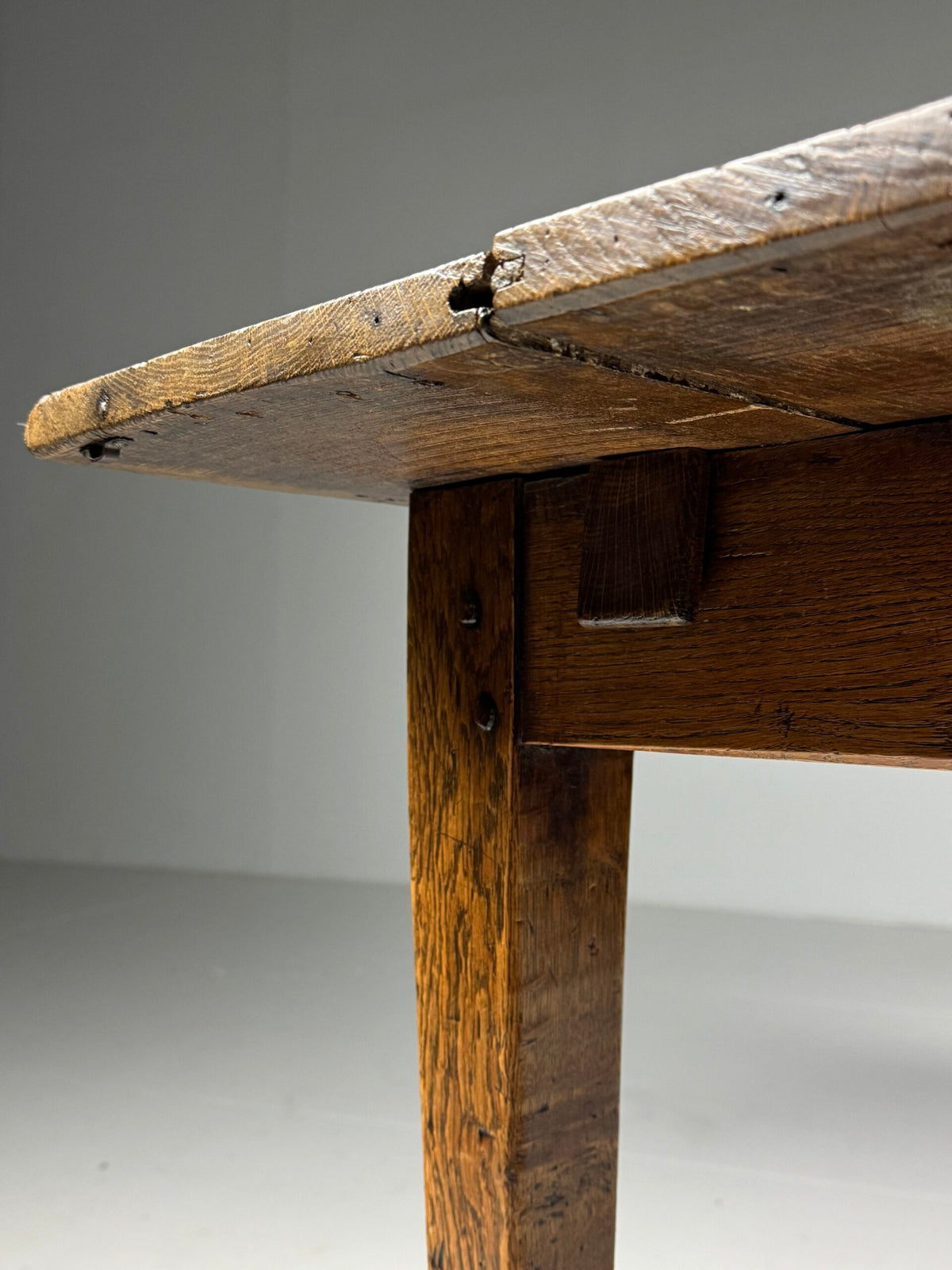 French Antique Farmhouse Dining Table with Extension Leaves, photo 10