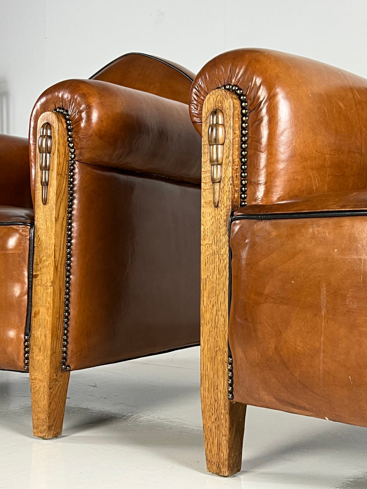 Pair of 1920s Art Deco Sheepskin Club Chairs, photo 13