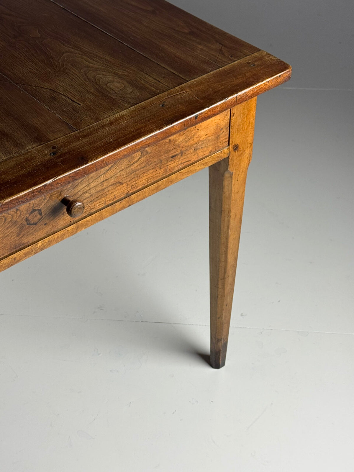 French Farmhouse Dining Table with Extension, 19th Century, photo 13