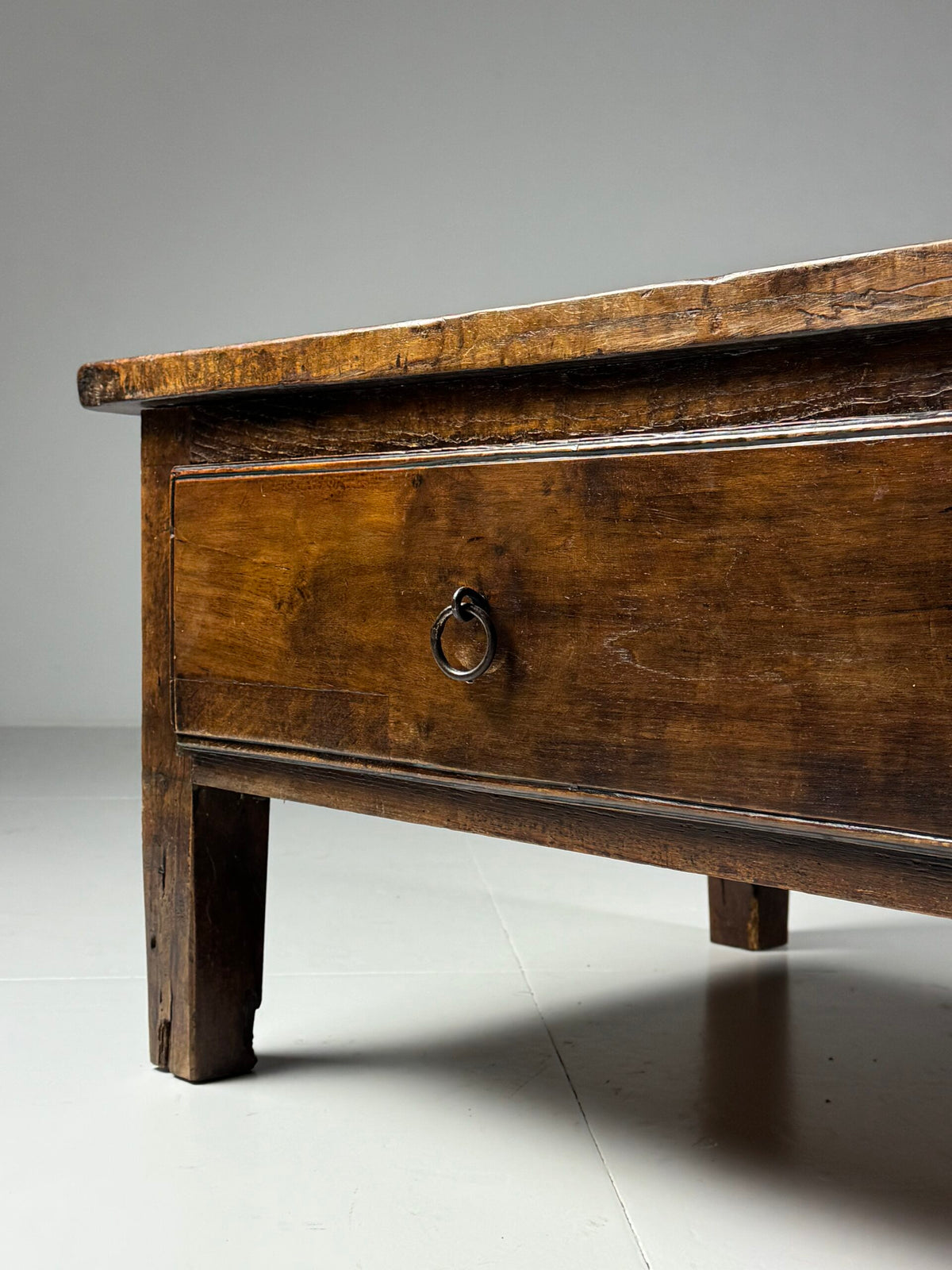 Spanish Walnut Coffee Table or TV Unit with Three Drawers, 18th Century, photo 12