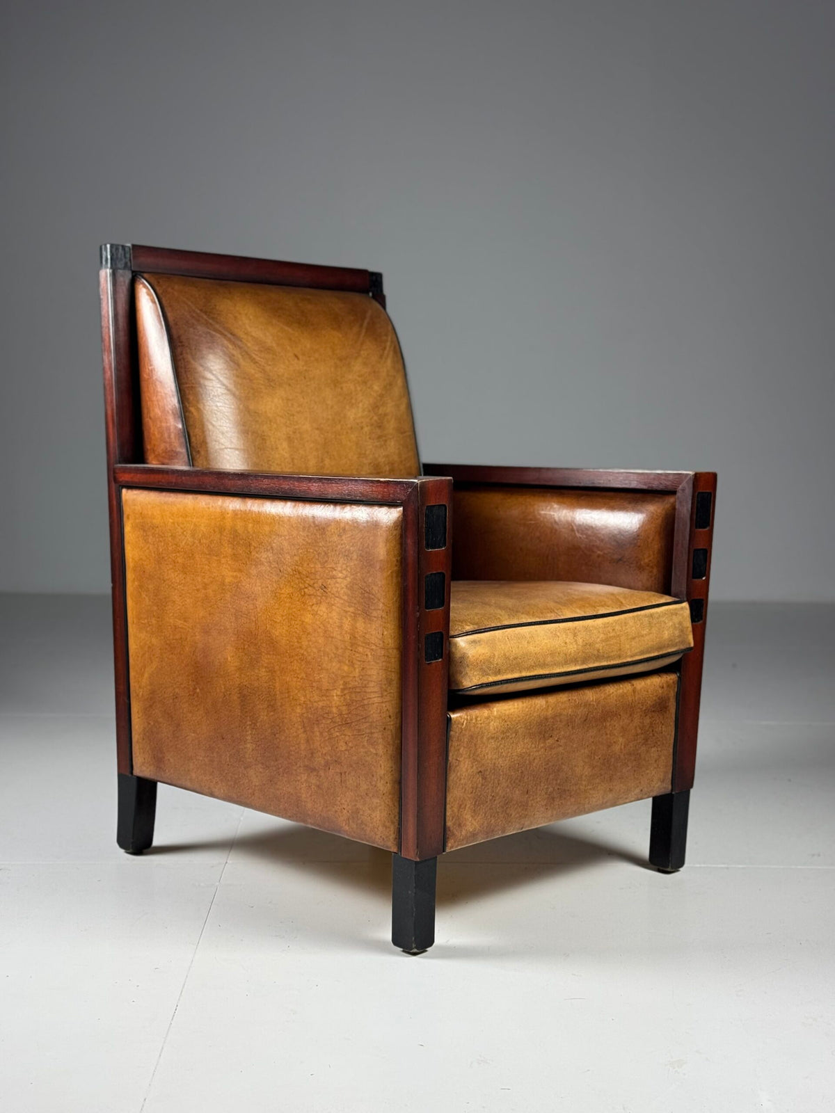 Dutch Art Deco Style Sheepskin Club Chair by Lounge Atelier, photo 15