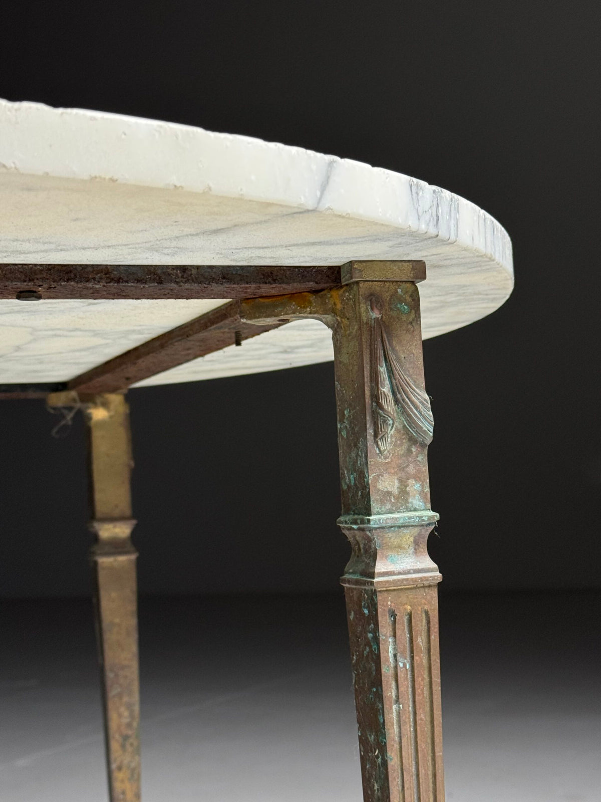 Vintage Italian White Marble Top Coffee Table, Belgium, photo 11