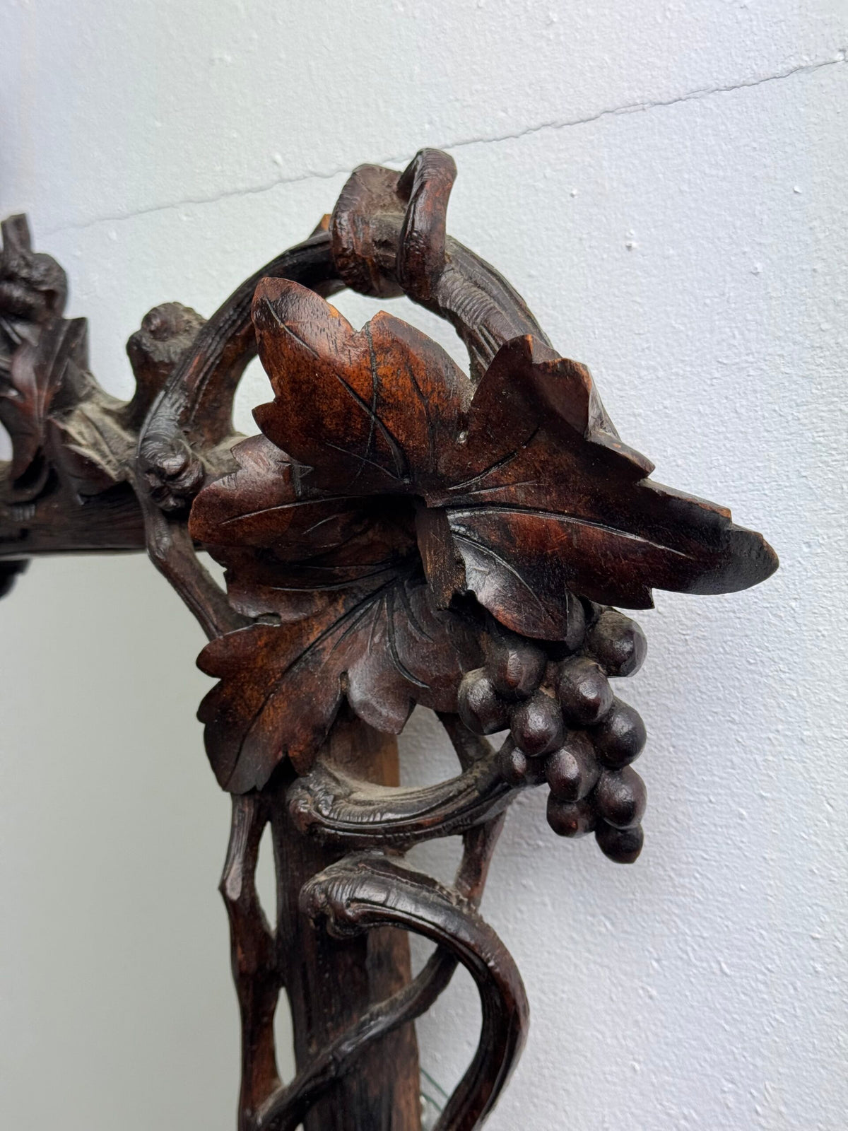 Hand Carved Black Forest Mirror, Germany c. 1900, photo 11