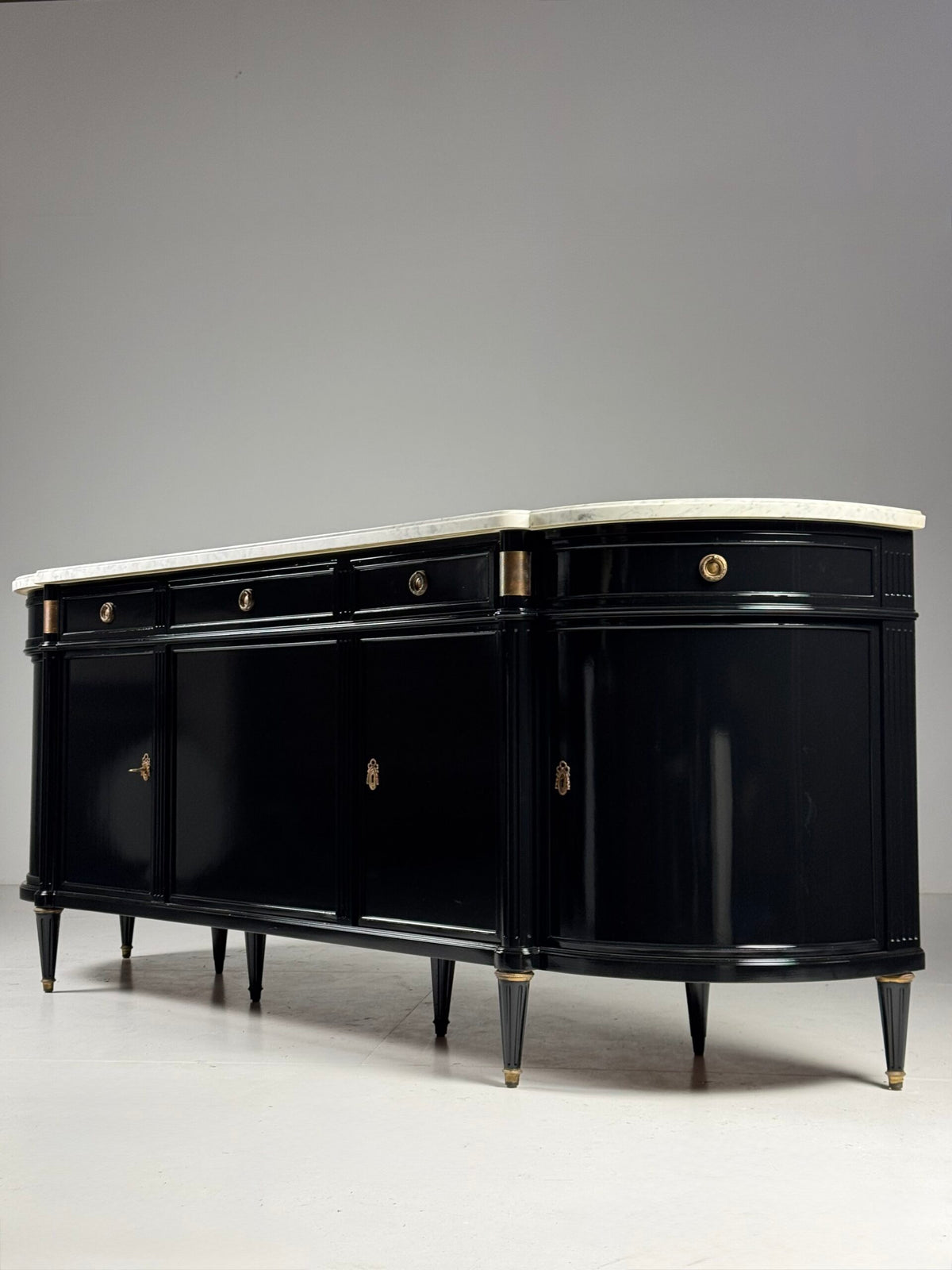 Black Louis XVI Style Sideboard, France, c. 1950, photo 1