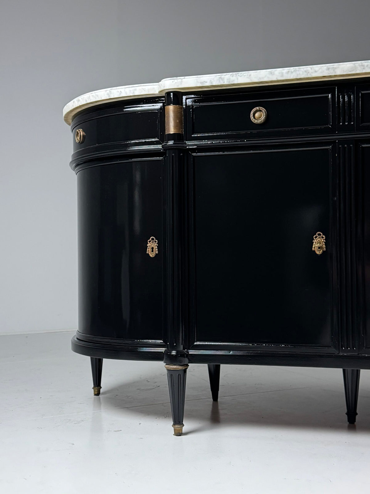 Black Louis XVI Style Sideboard, France, c. 1950, photo 29