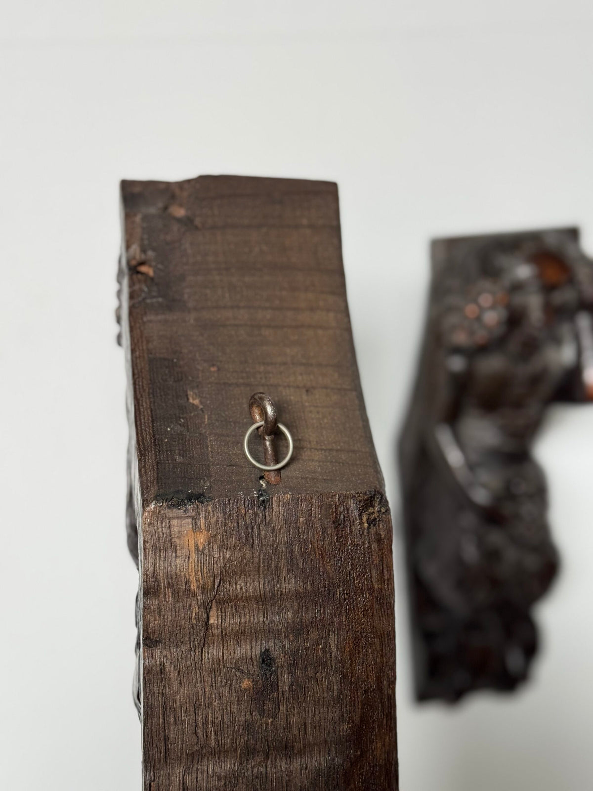 Pair of Hand Carved Wooden Satyrs, 17th or 18th Century, photo 6