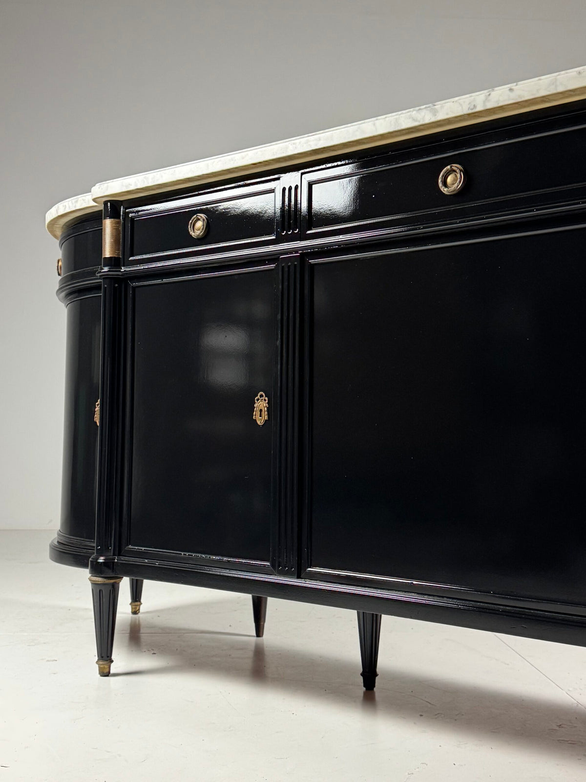 Black Louis XVI Style Sideboard, France, c. 1950, photo 2