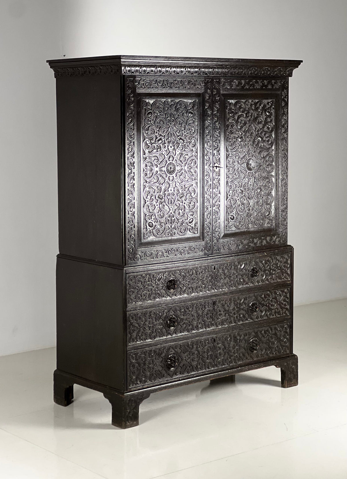 Victorian Oak Cabinet with Hand Carved Panels, c. 1860, photo 24