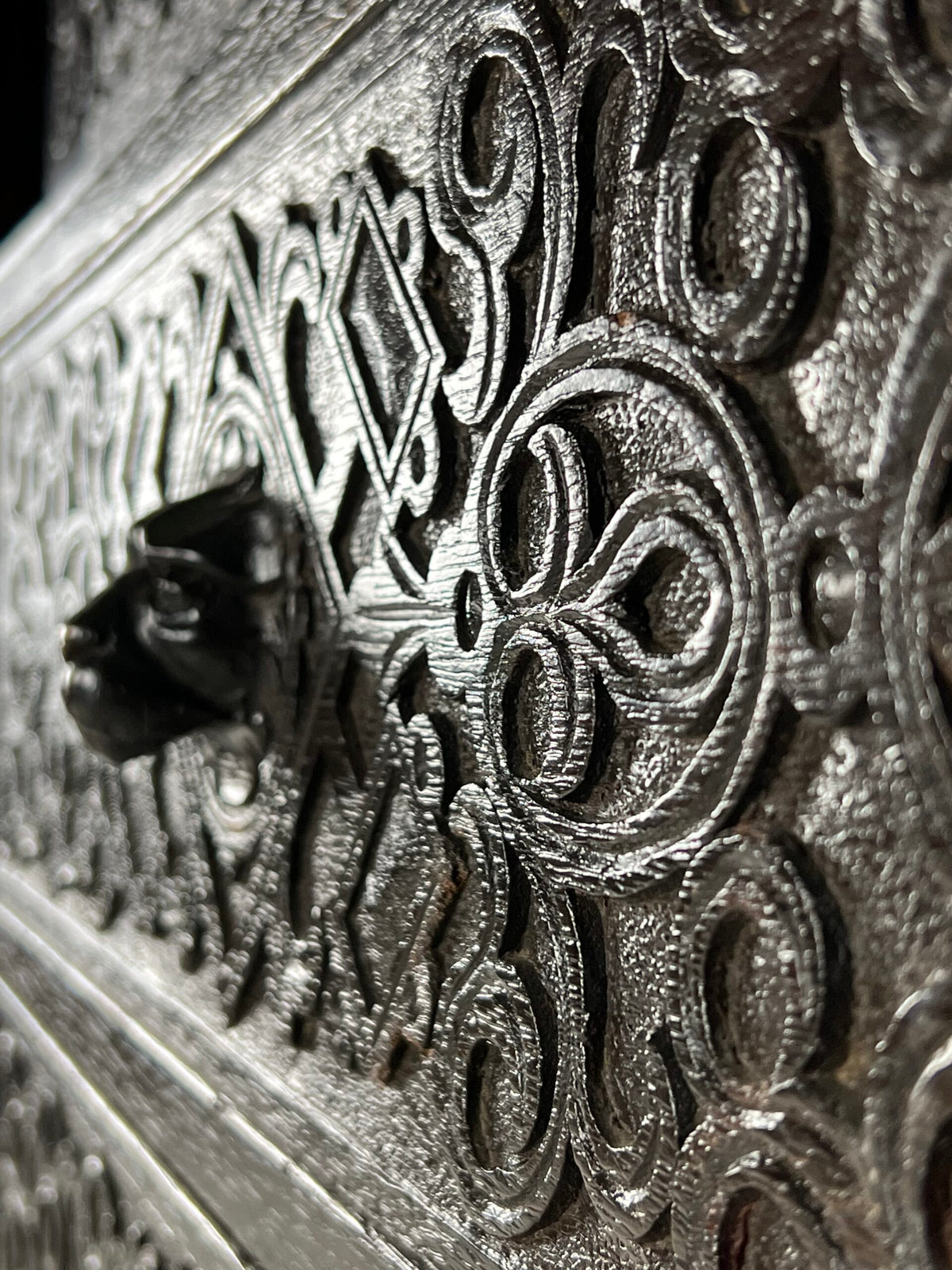 Victorian Oak Cabinet with Hand Carved Panels, c. 1860, photo 5
