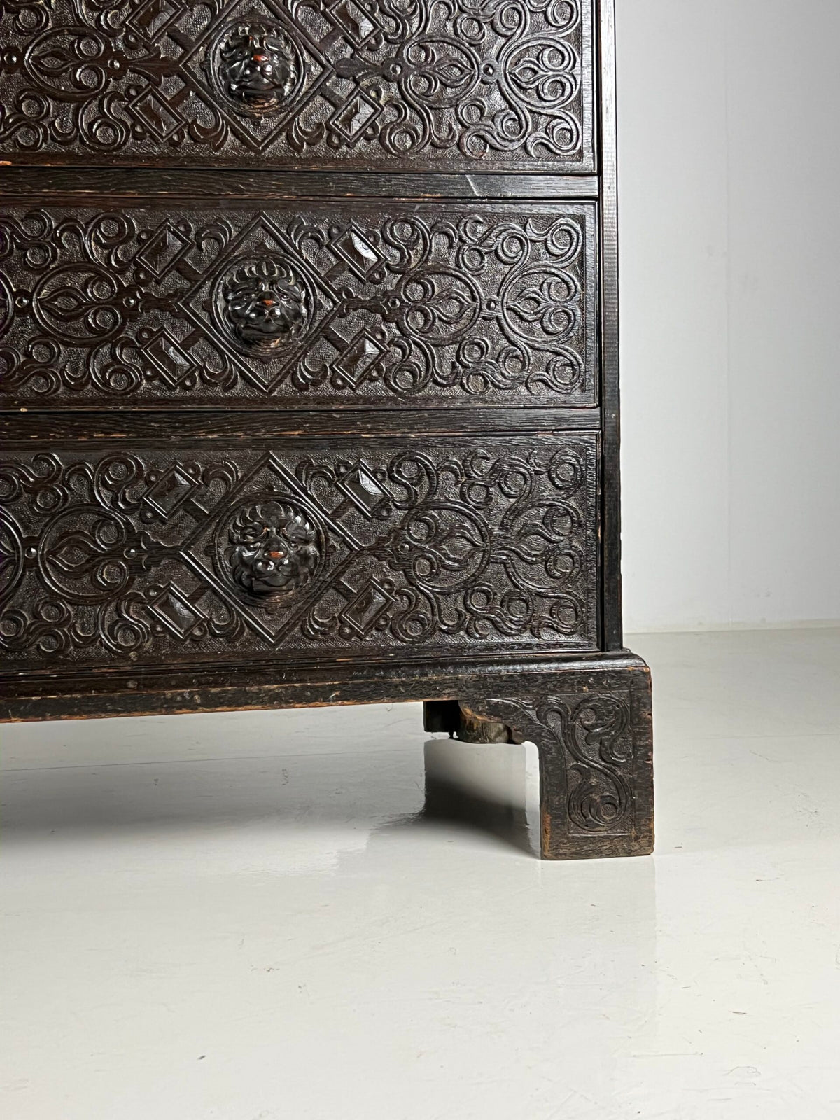 Victorian Oak Cabinet with Hand Carved Panels, c. 1860, photo 23