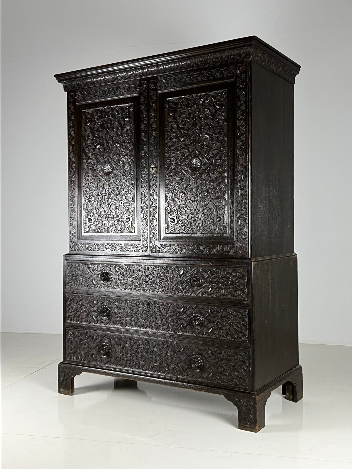 Victorian Oak Cabinet with Hand Carved Panels, c. 1860, photo 25