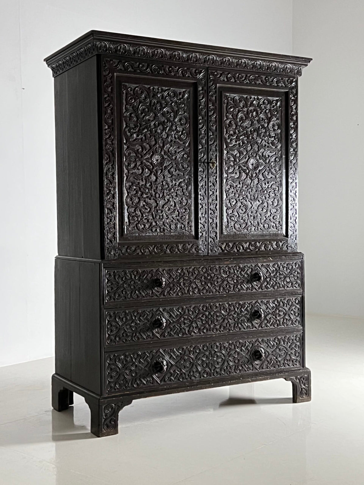 Victorian Oak Cabinet with Hand Carved Panels, c. 1860, photo 27