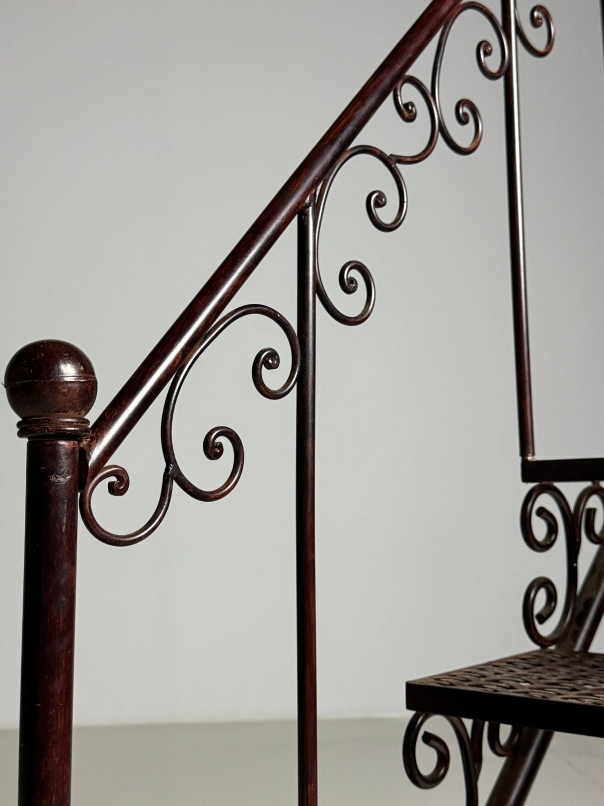 Patinated Metal Library Steps, Late 20th Century, photo 13
