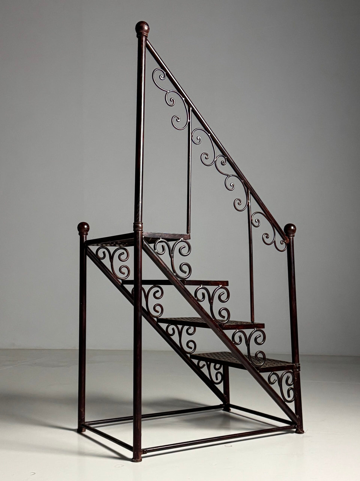 Patinated Metal Library Steps, Late 20th Century, photo 5