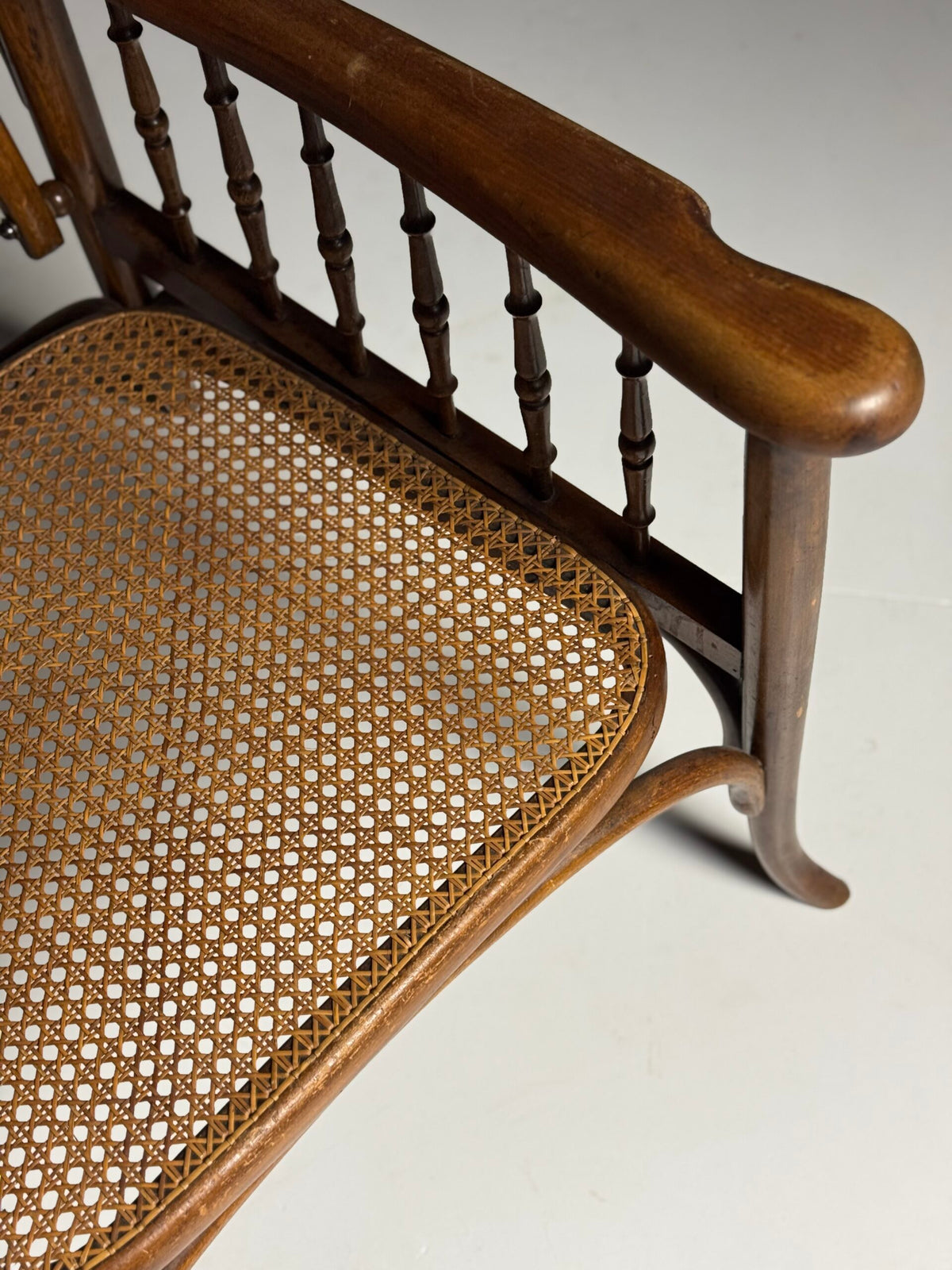 Thonet Style Bentwood Armchair with Cane Seat, 20th Century, photo 4