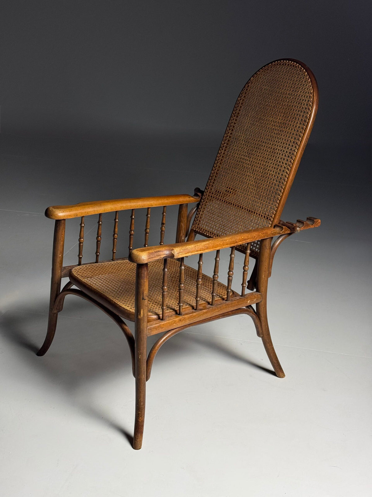Thonet Style Bentwood Armchair with Cane Seat, 20th Century, photo 14