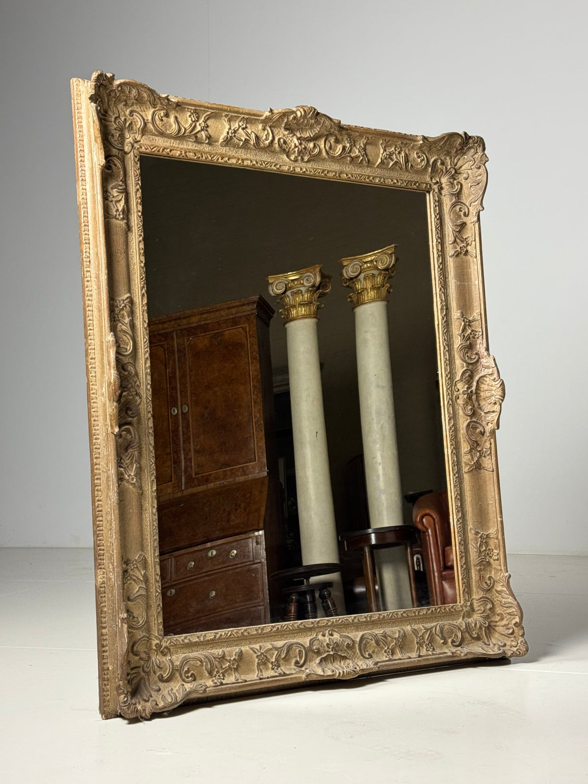 Large Classic Dutch Mirror, Mid 20th Century Frame, photo 1