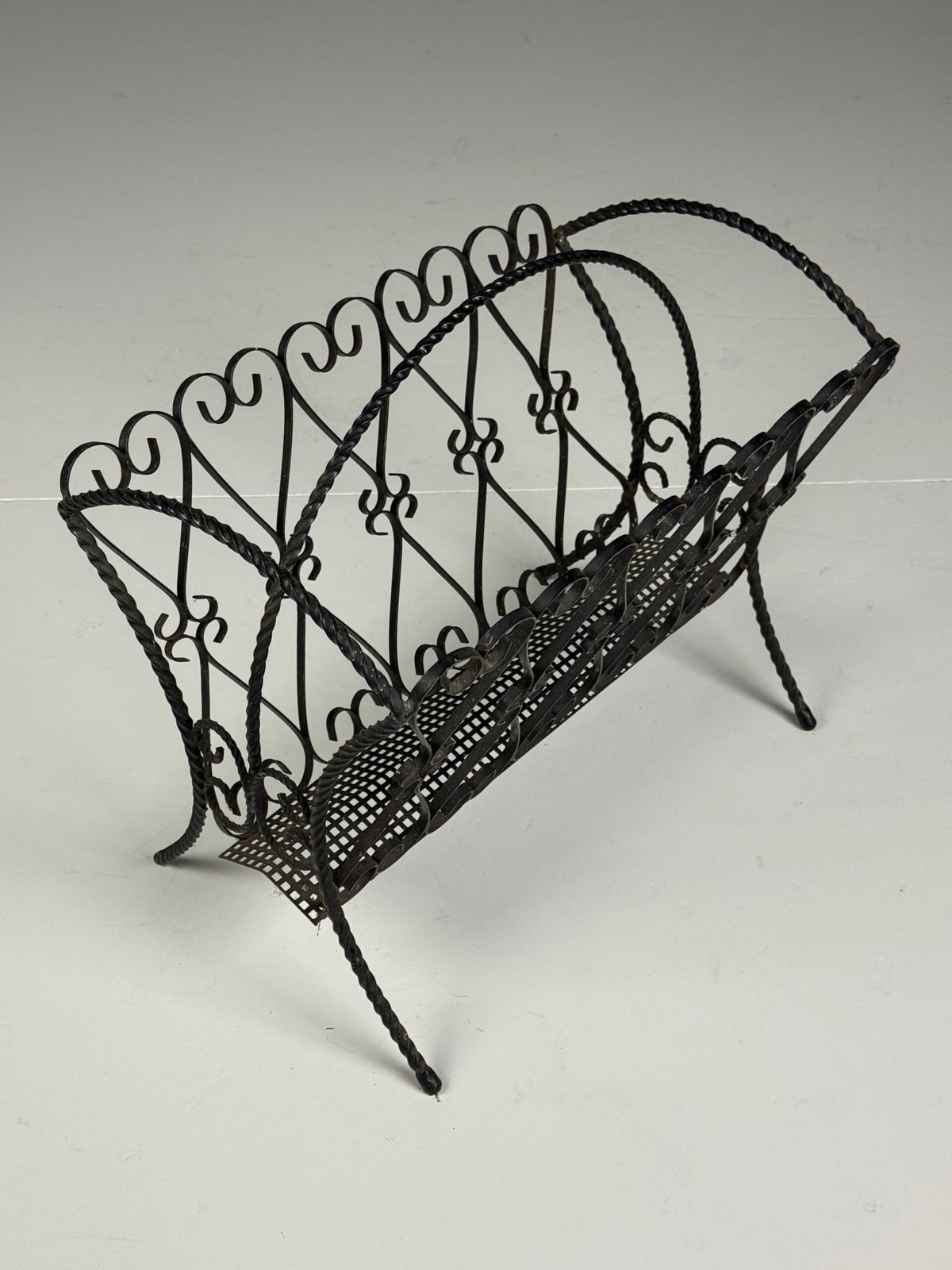 Wrought Iron Magazine Rack, Mid 20th Century, photo 9