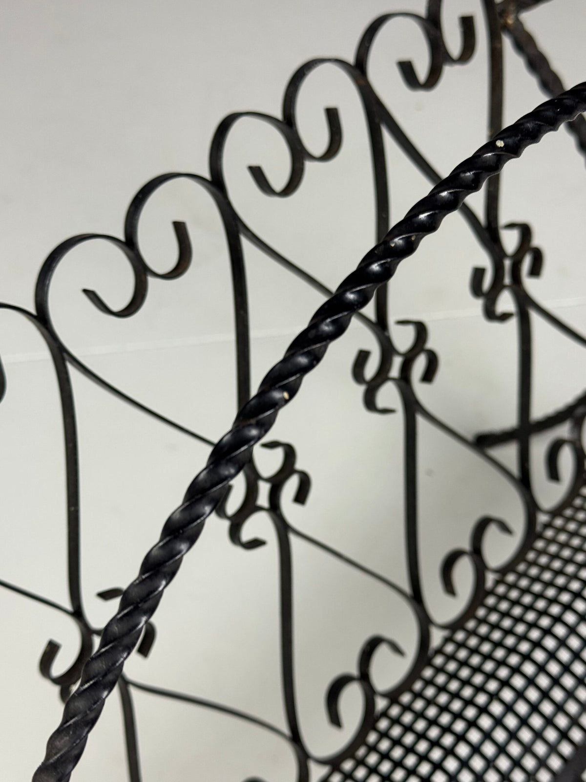 Wrought Iron Magazine Rack, Mid 20th Century, photo 8