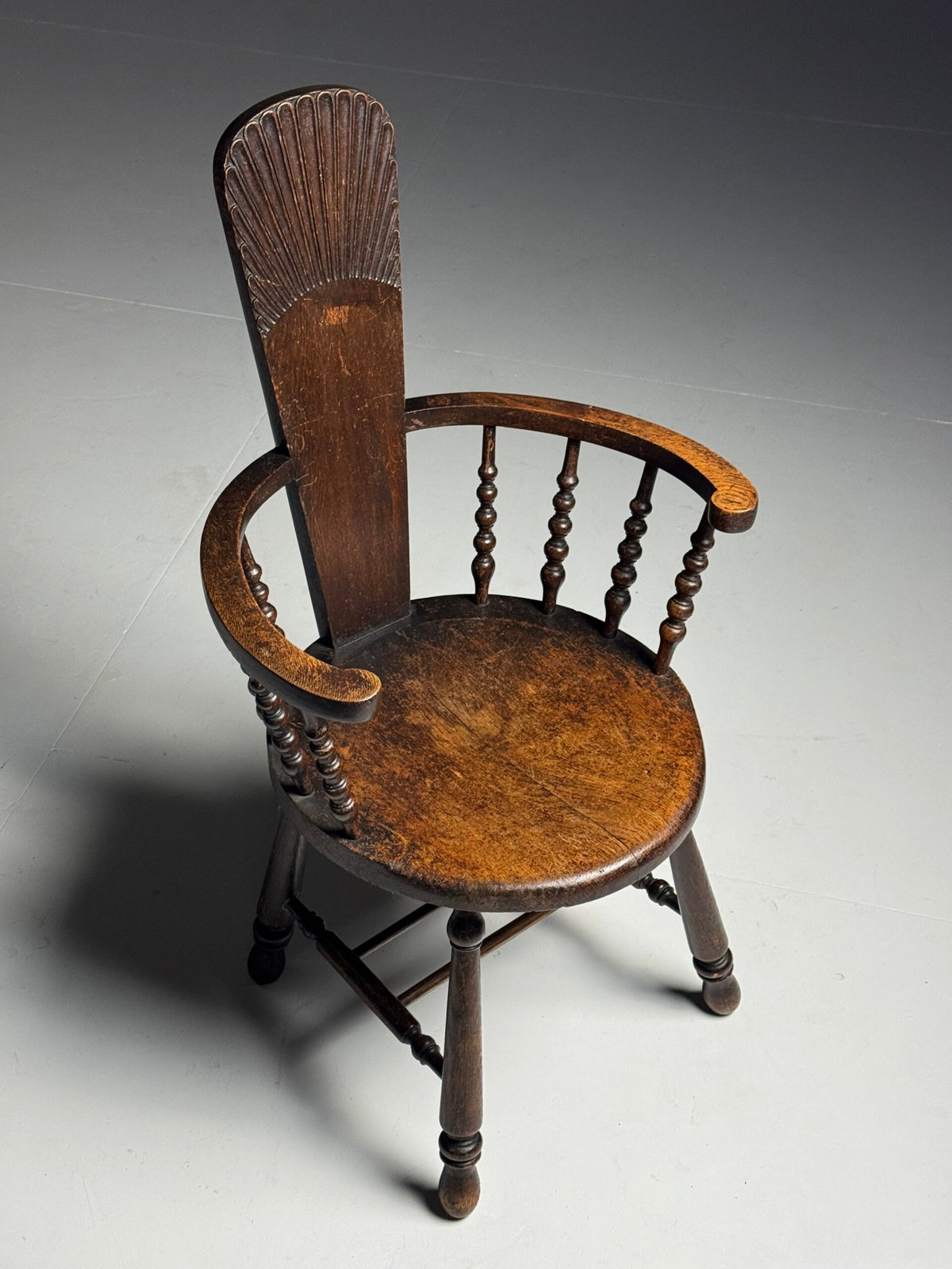 Antique Oak Bobbin Armchair, Early 20th Century, photo 3