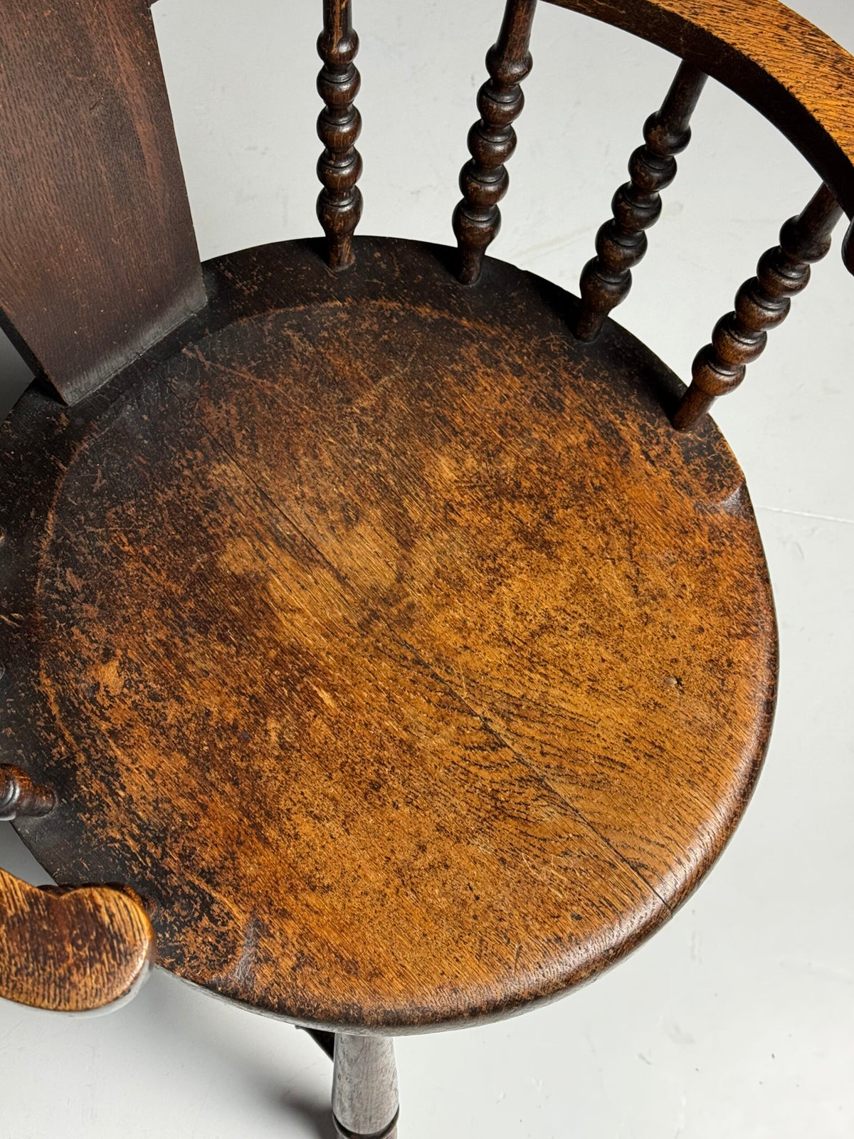 Antique Oak Bobbin Armchair, Early 20th Century, photo 9